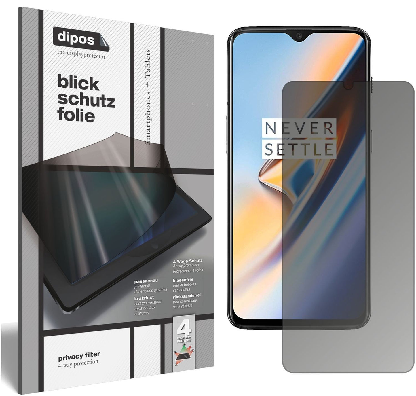 Blickschutzfolie für OnePlus 6T matt Schutzfolie P (1)