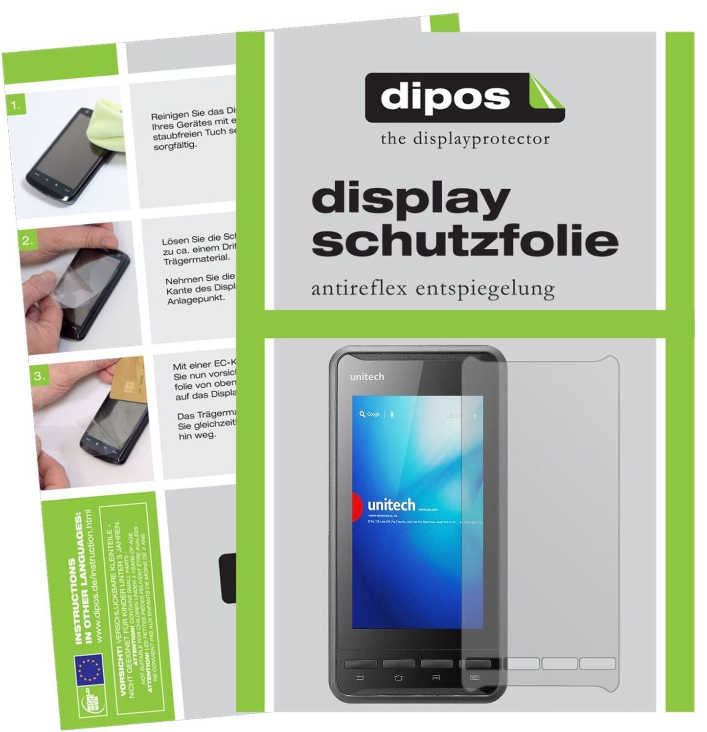 5x Schutzfolie matt für Unitech PA700 Display-Schu (2)