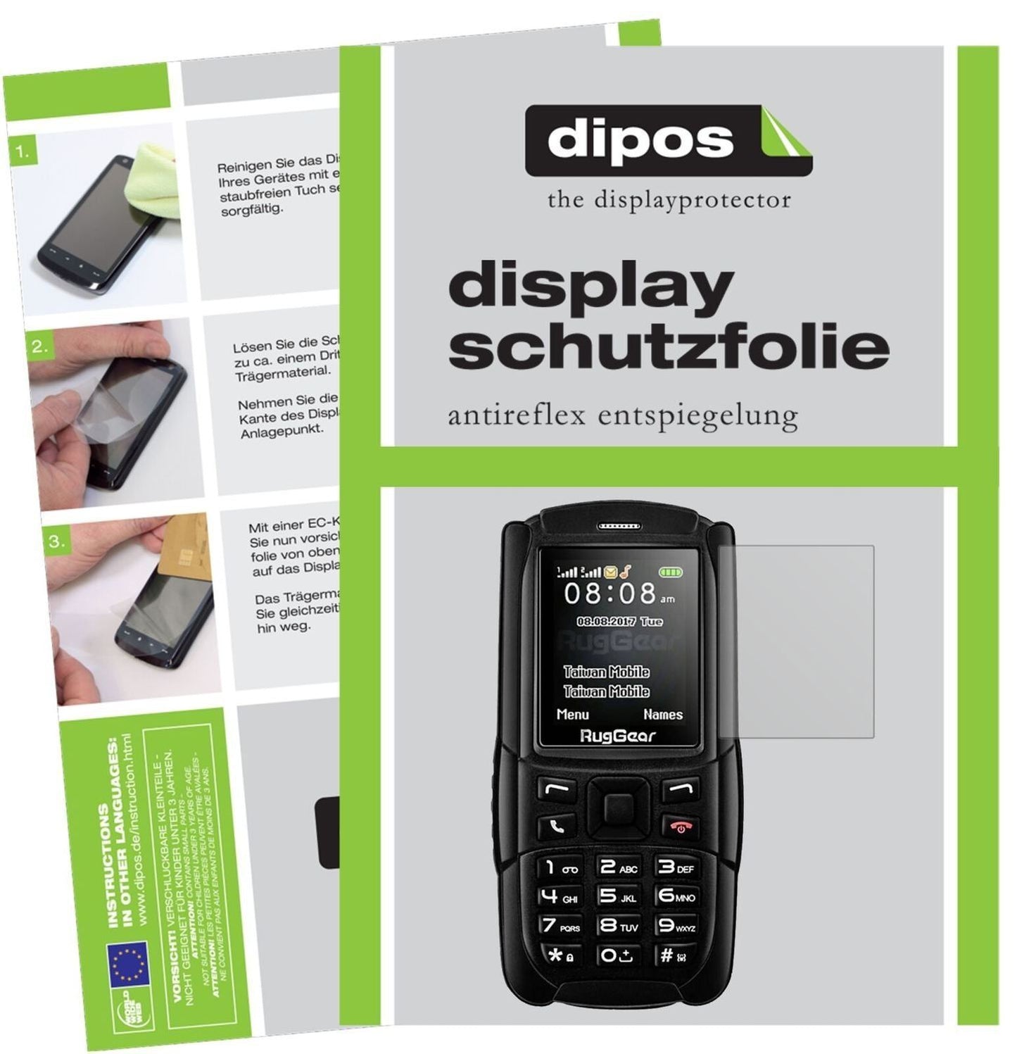 5x Schutzfolie matt für Ruggear RG129 (2018) Displ (2)