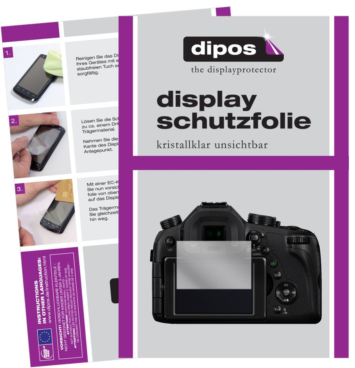5x Schutzfolie klar für Panasonic LUMIX DMC-FZ1000 (2)