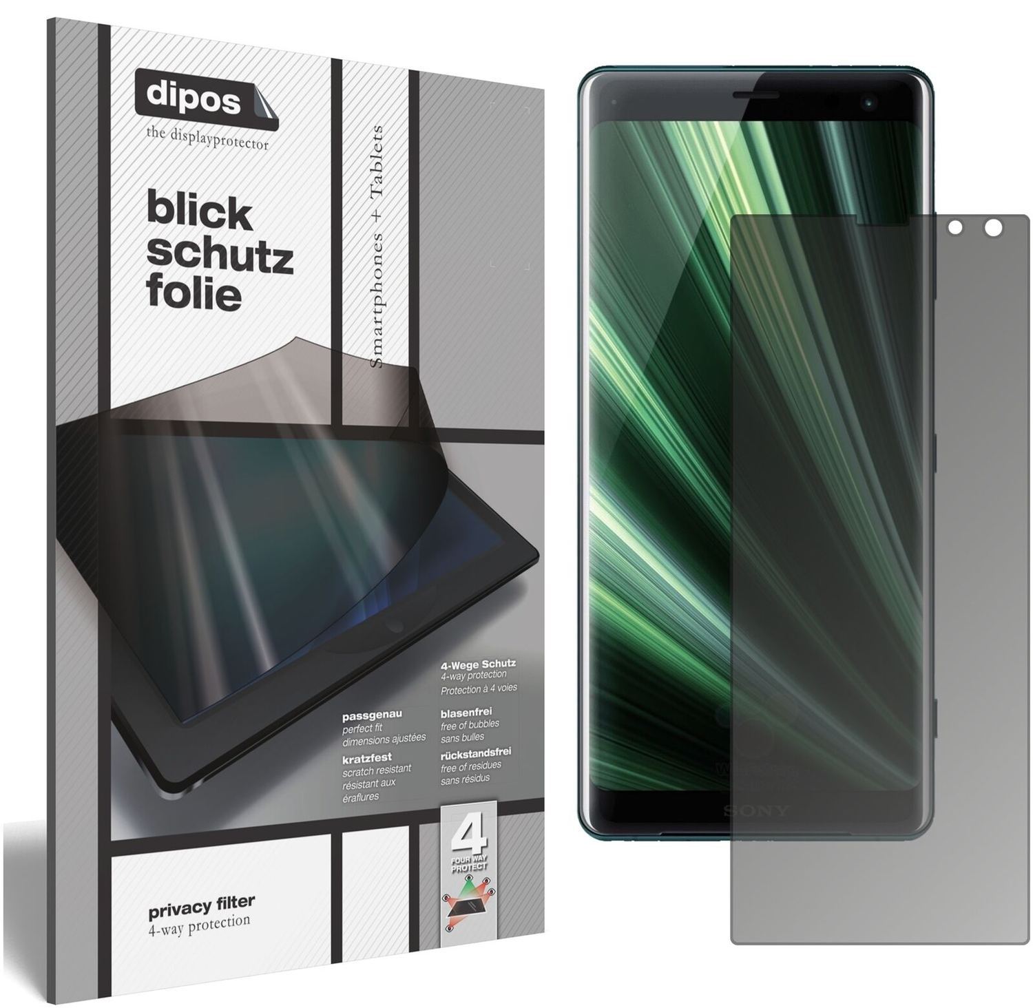 Blickschutzfolie für Sony Xperia XZ3 matt Schutzfo (2)