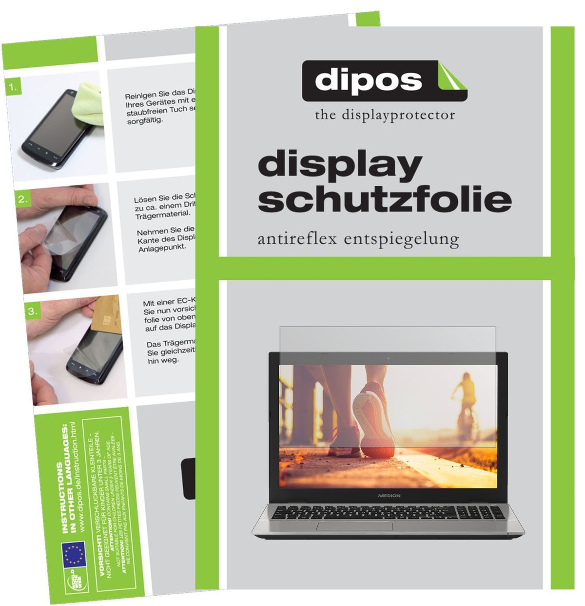 2x Schutzfolie matt für Medion Akoya S6426 Display (1)