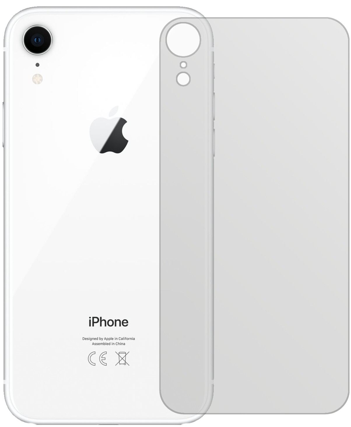 6x Schutzfolie matt für Apple iPhone XR Rückseite  (2)