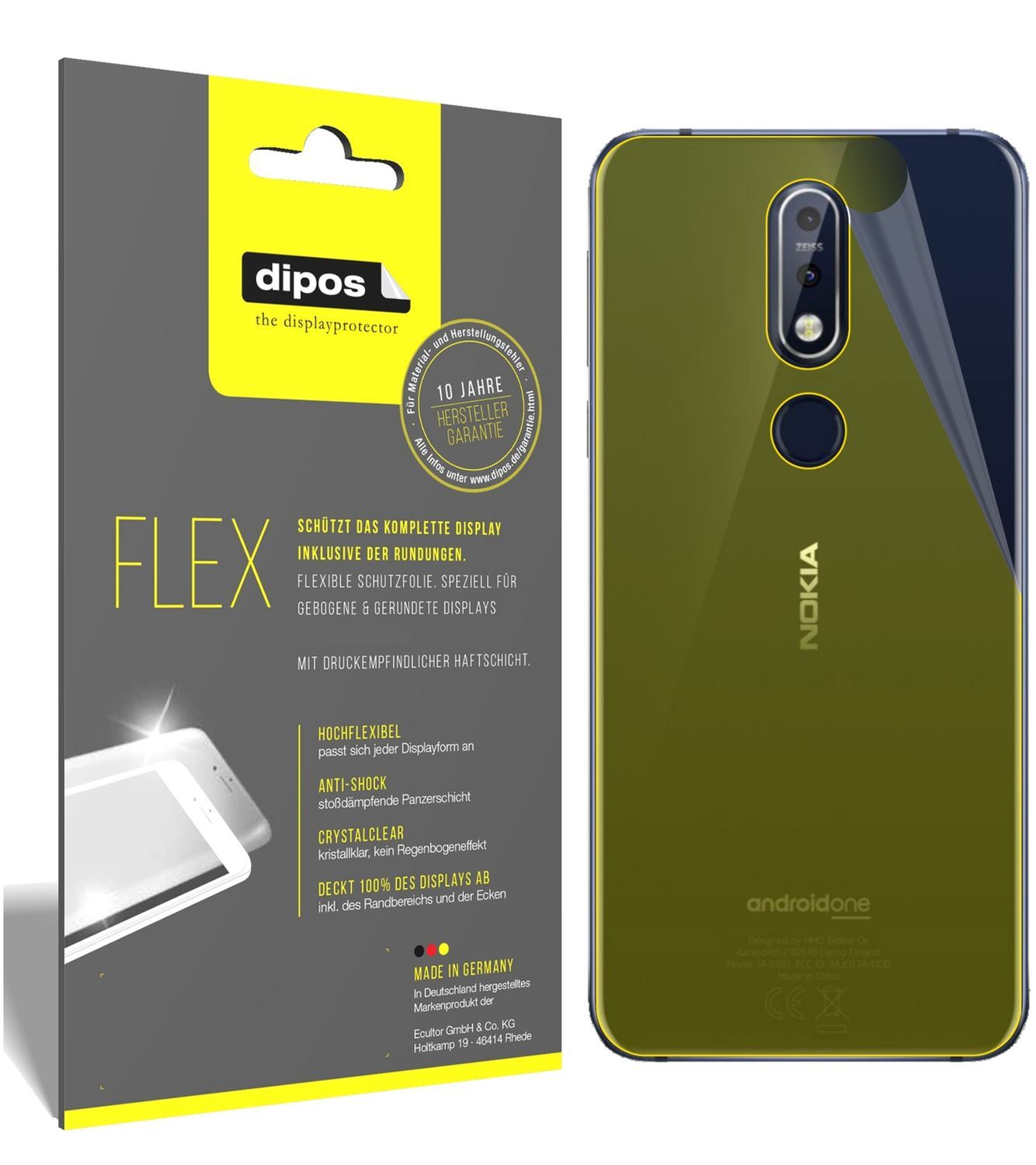 3x 3D Full Cover Schutzfolie für Nokia 7.1 Rücksei (1)