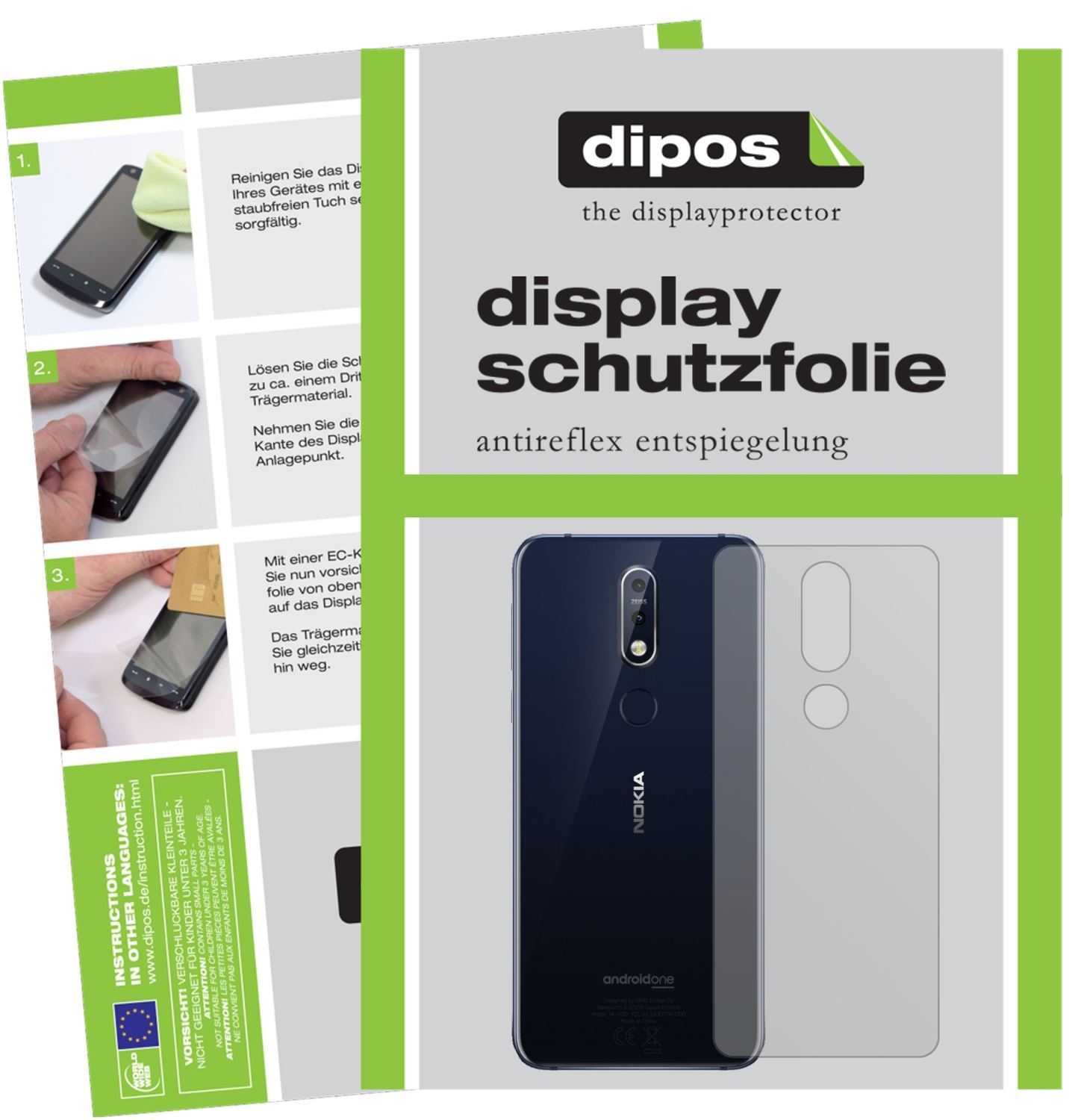 2x Schutzfolie matt für Nokia 7.1 Rückseite Displa (1)