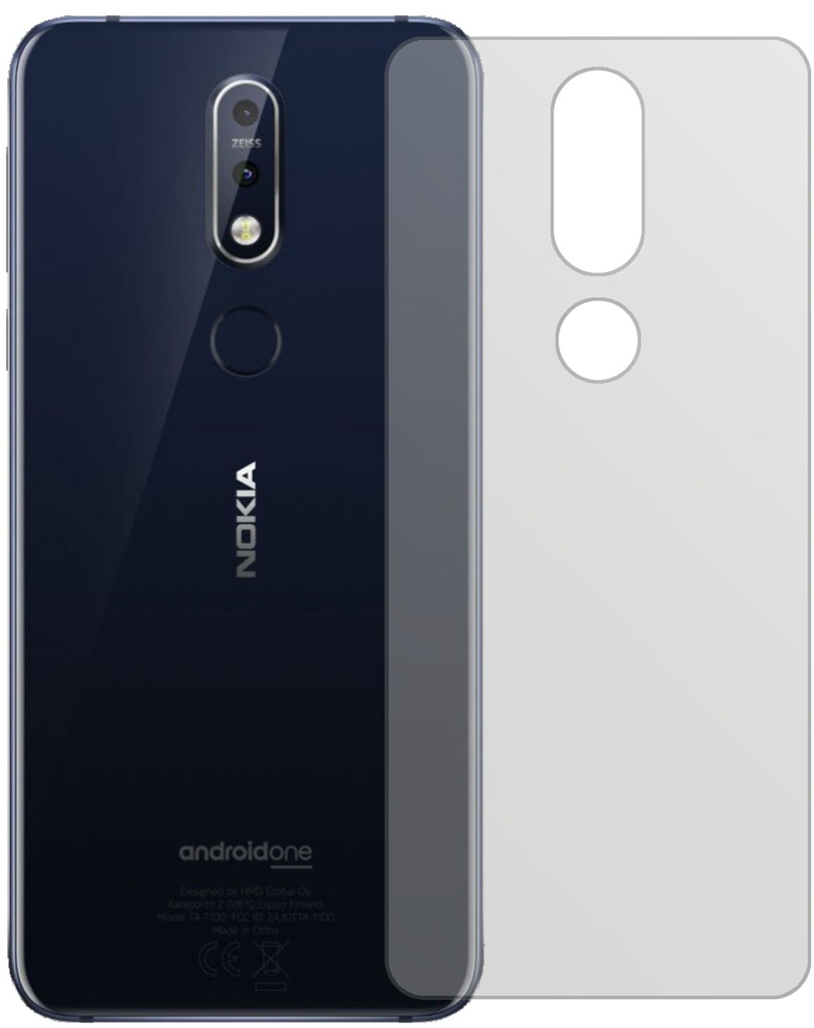 2x Schutzfolie matt für Nokia 7.1 Rückseite Displa (2)