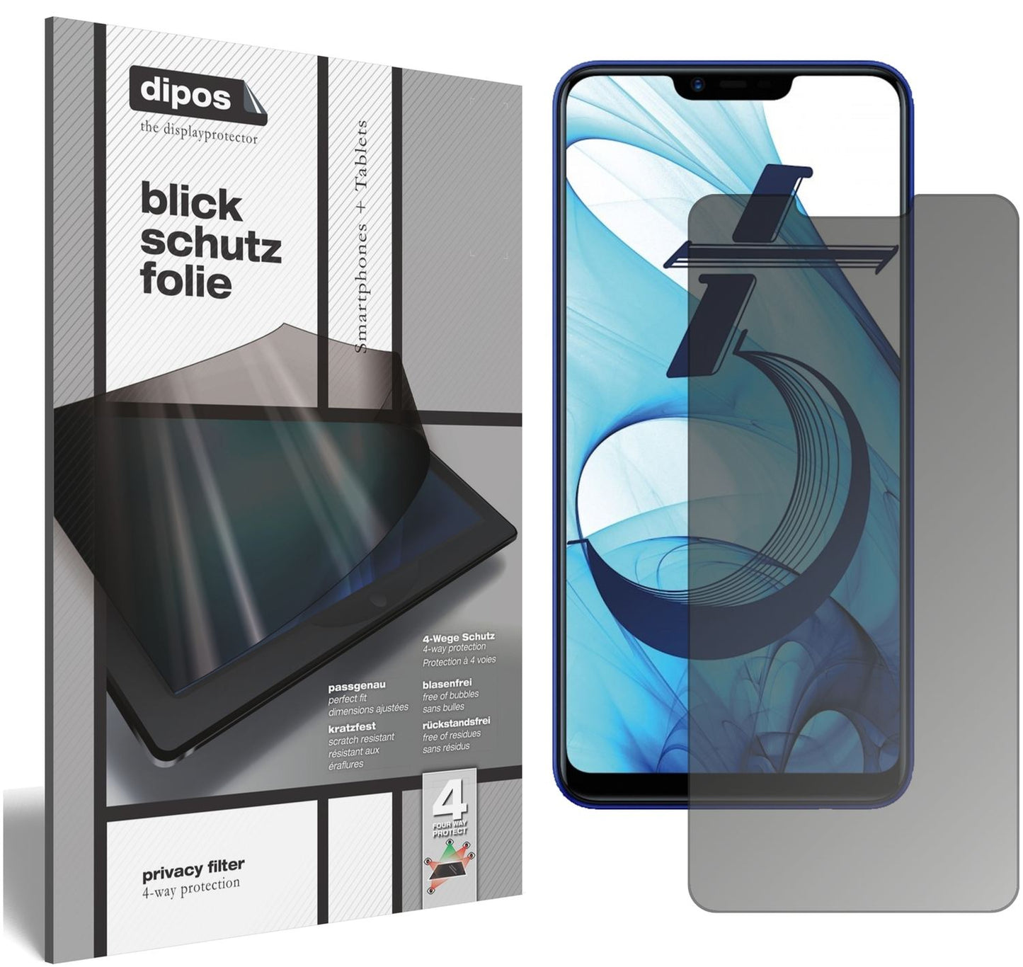 Blickschutzfolie für Oppo AX5 matt Schutzfolie Pri (1)