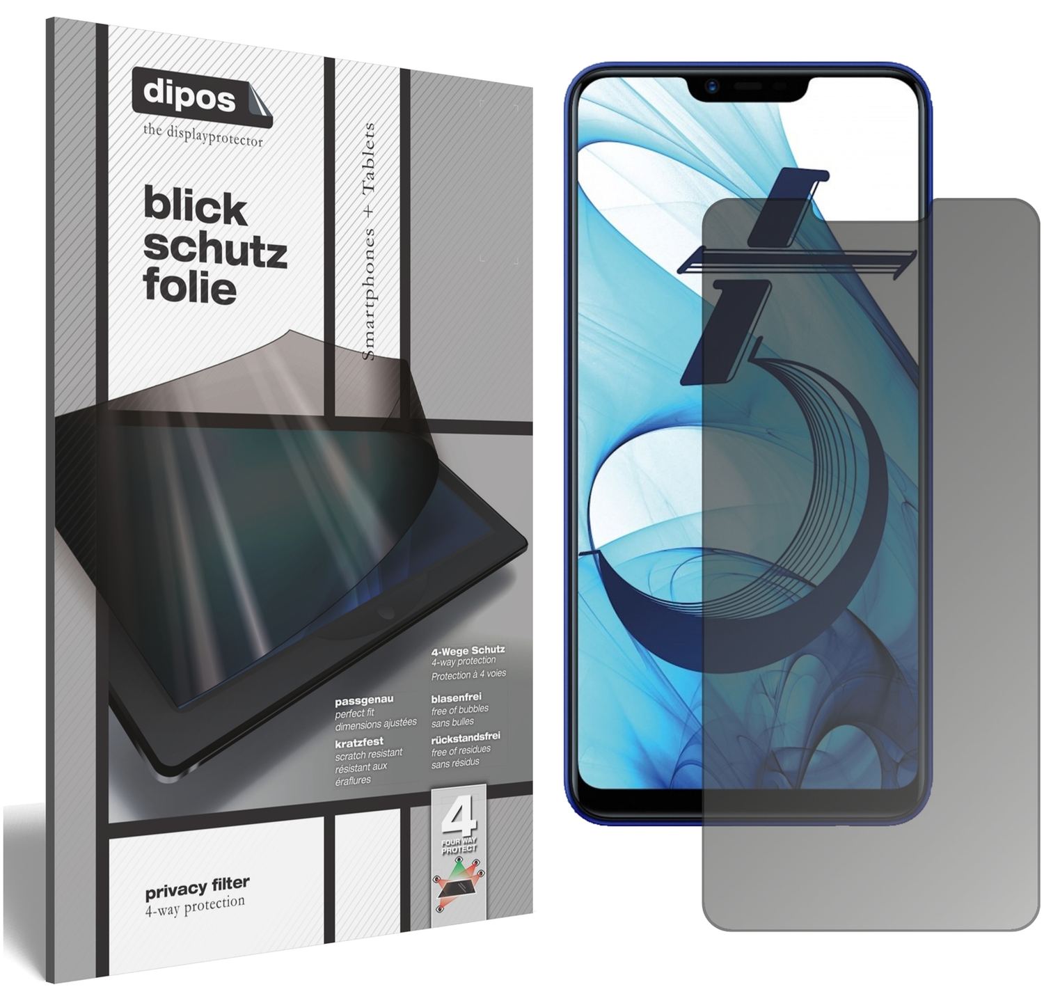 Blickschutzfolie für Oppo AX5 matt Schutzfolie Pri (1)