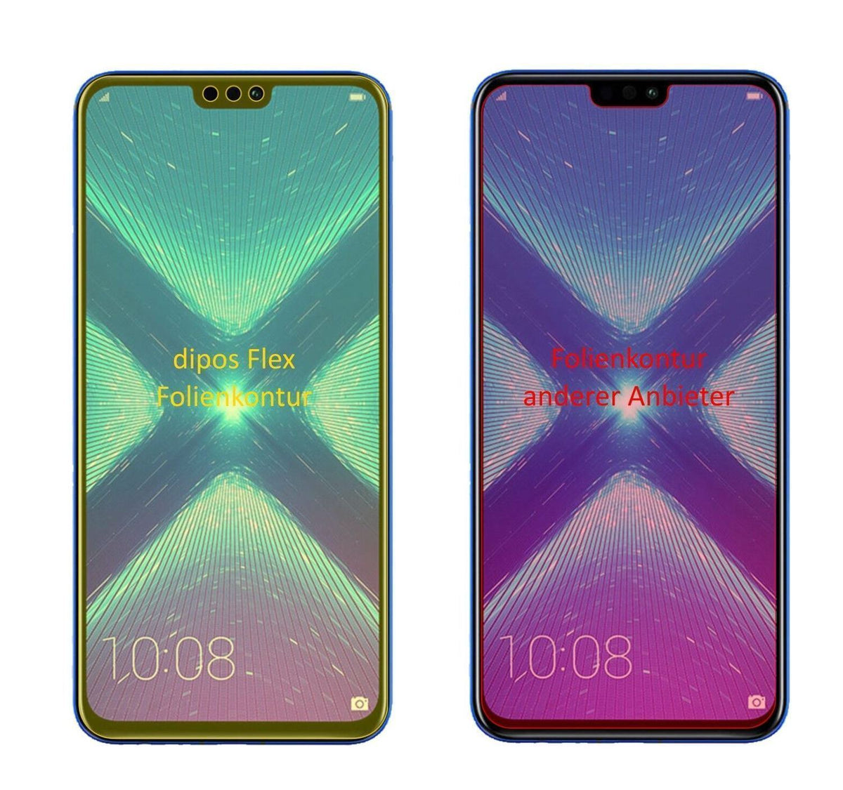 2x 3D Full Cover Schutzfolie für Honor 8X Max (1)