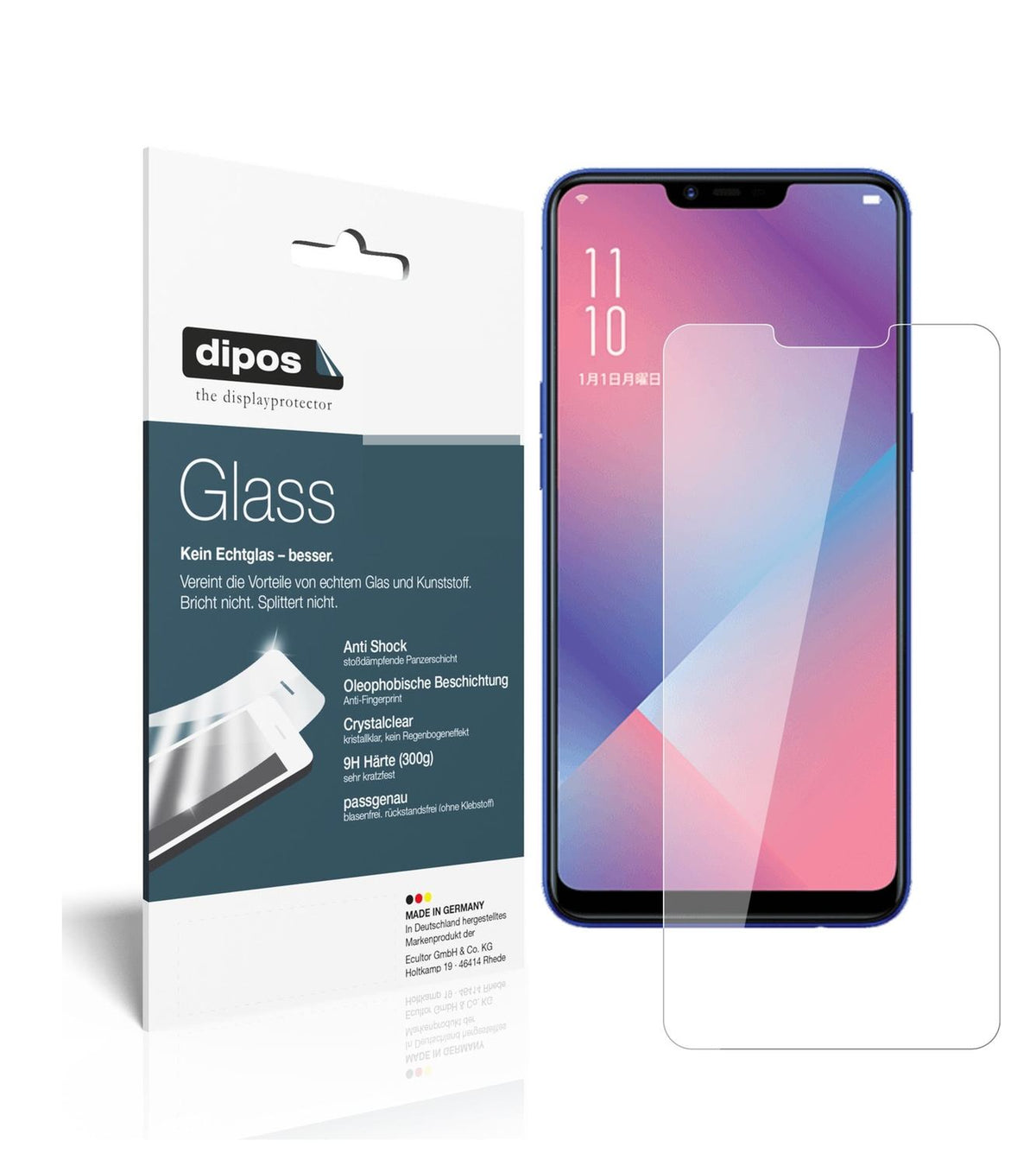 2x 9H Schutzfolie für Oppo R15 Neo Panzerfolie (1)