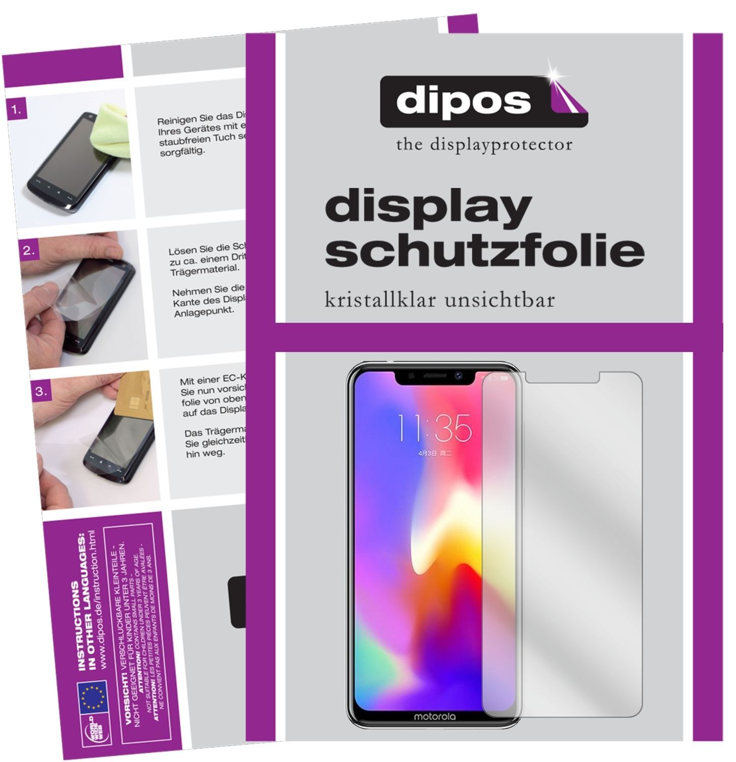 2x Schutzfolie klar für Motorola P30 Display-Schut (1)