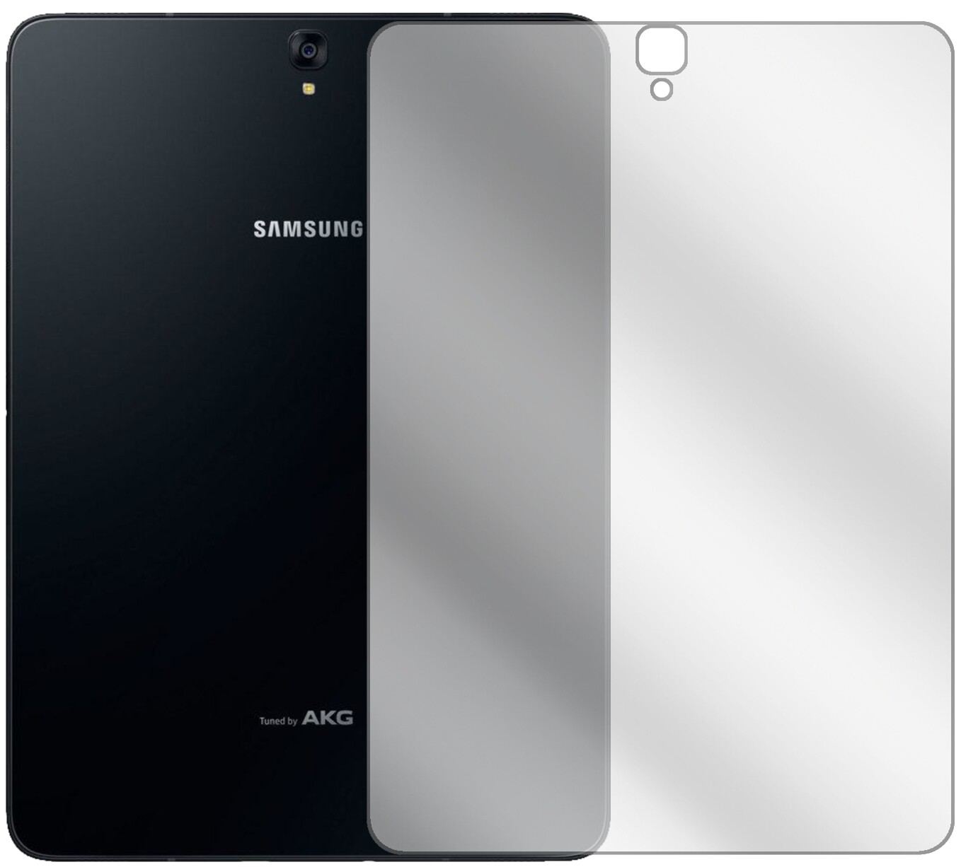 2x Schutzfolie klar für Samsung Galaxy Tab S4 Rück (2)