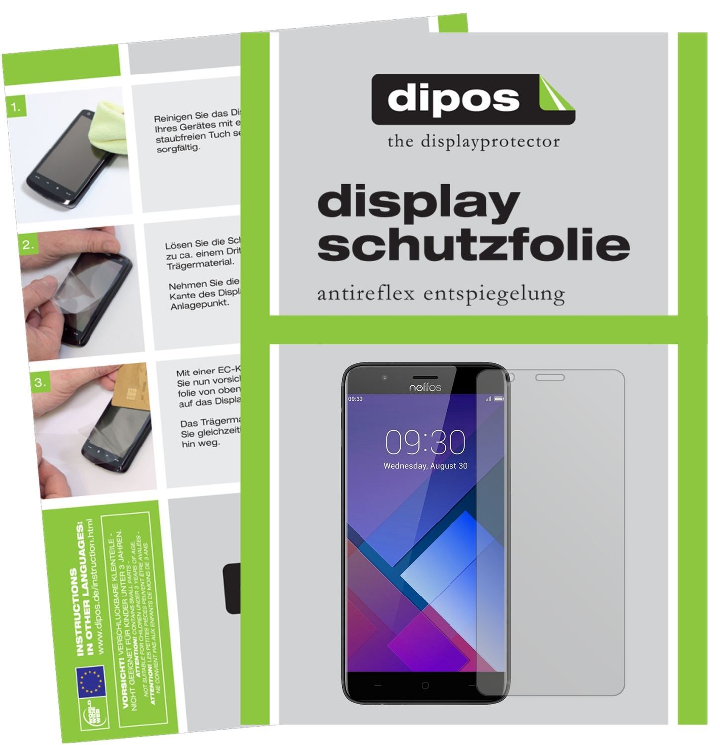 2x Schutzfolie matt für TP-Link Neffos P1 Display- (1)