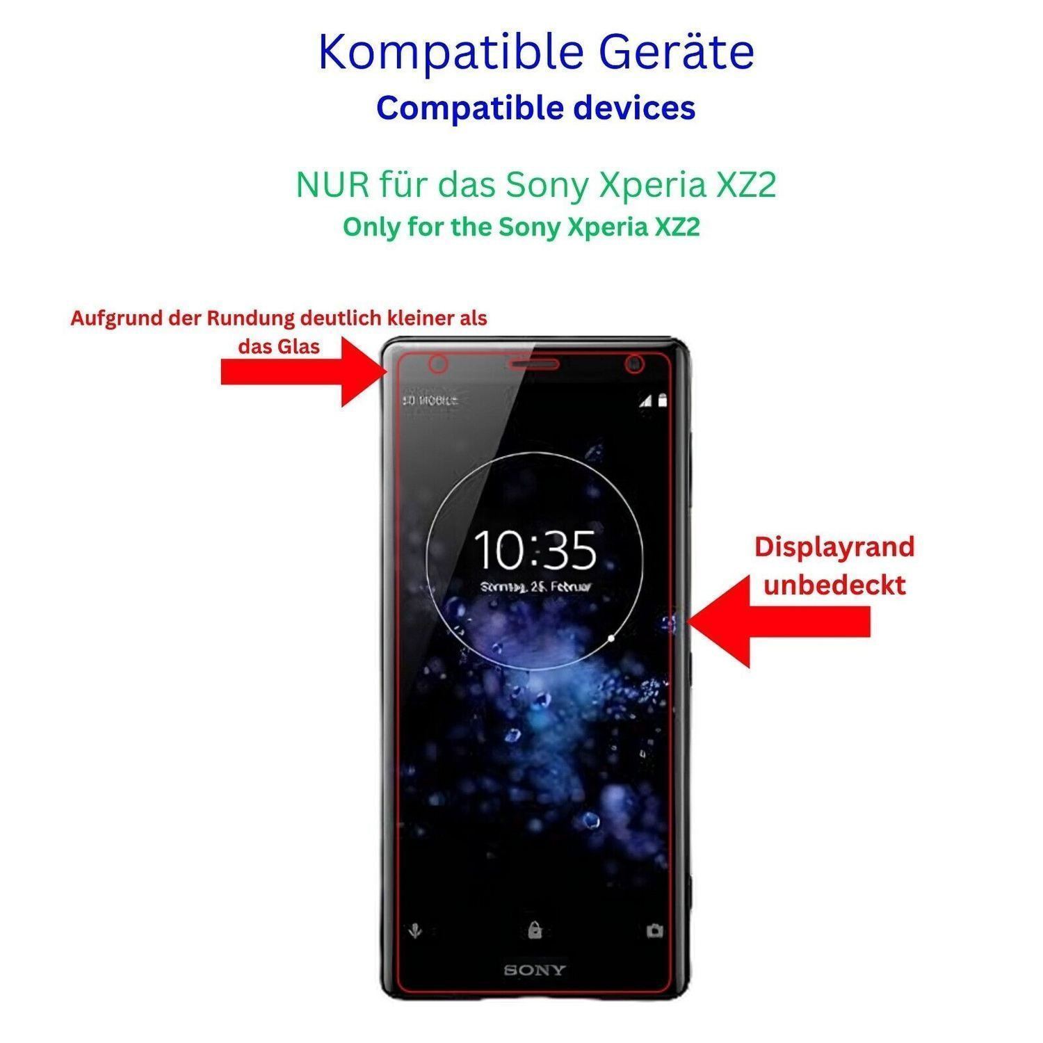 Blickschutzfolie für Sony Xperia XZ2 Premium matt  (2)