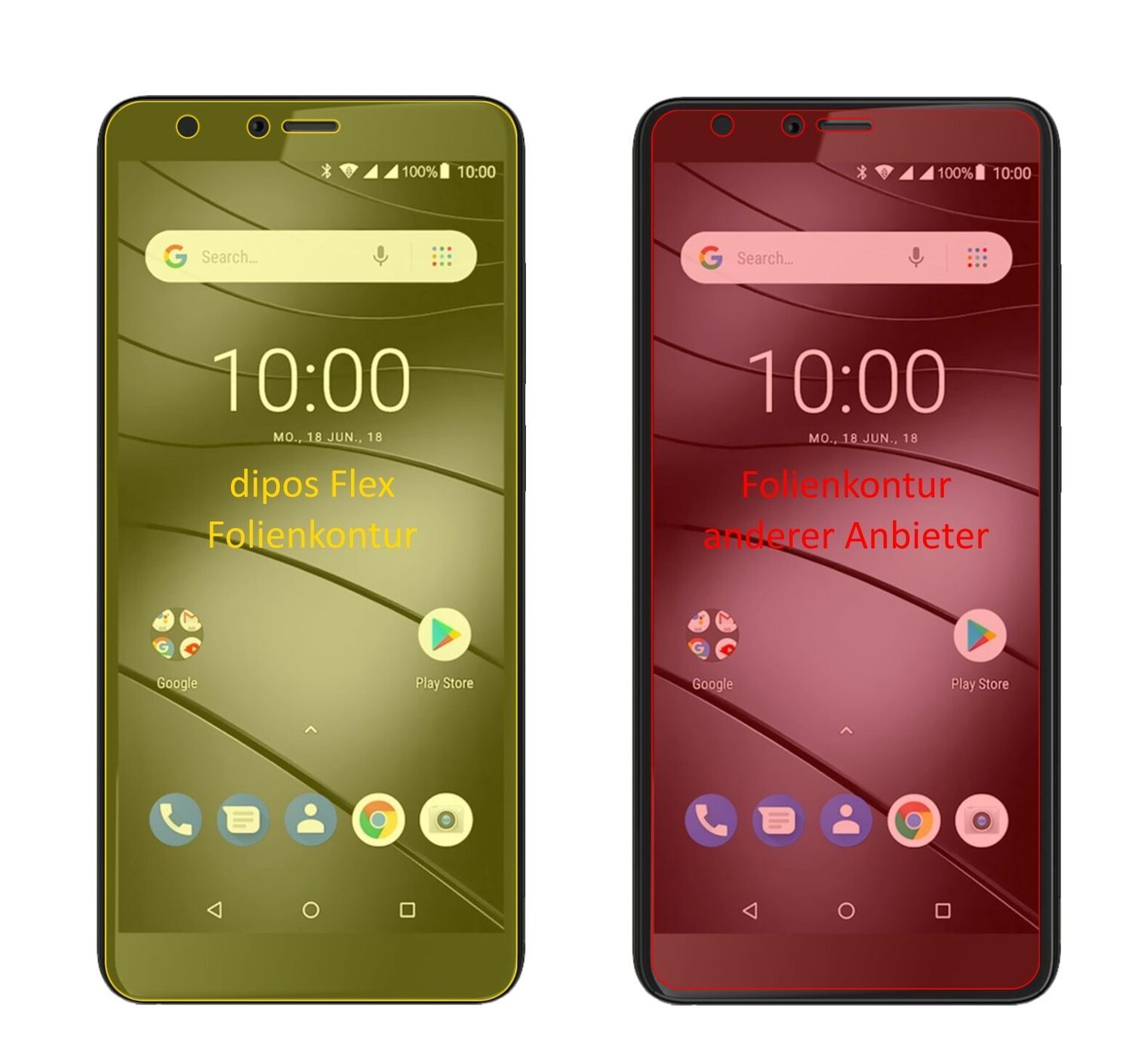 3x 3D Full Cover Schutzfolie für Gigaset GS100 (2)