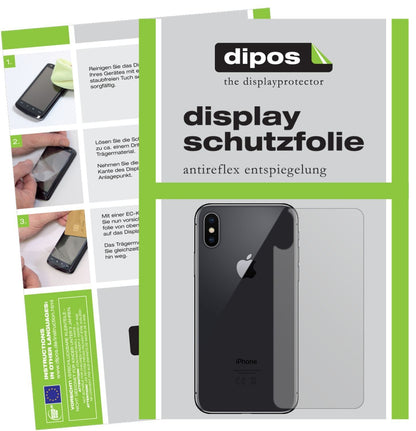 6x Schutzfolie matt für Apple iPhone XS Rückseite  (1)