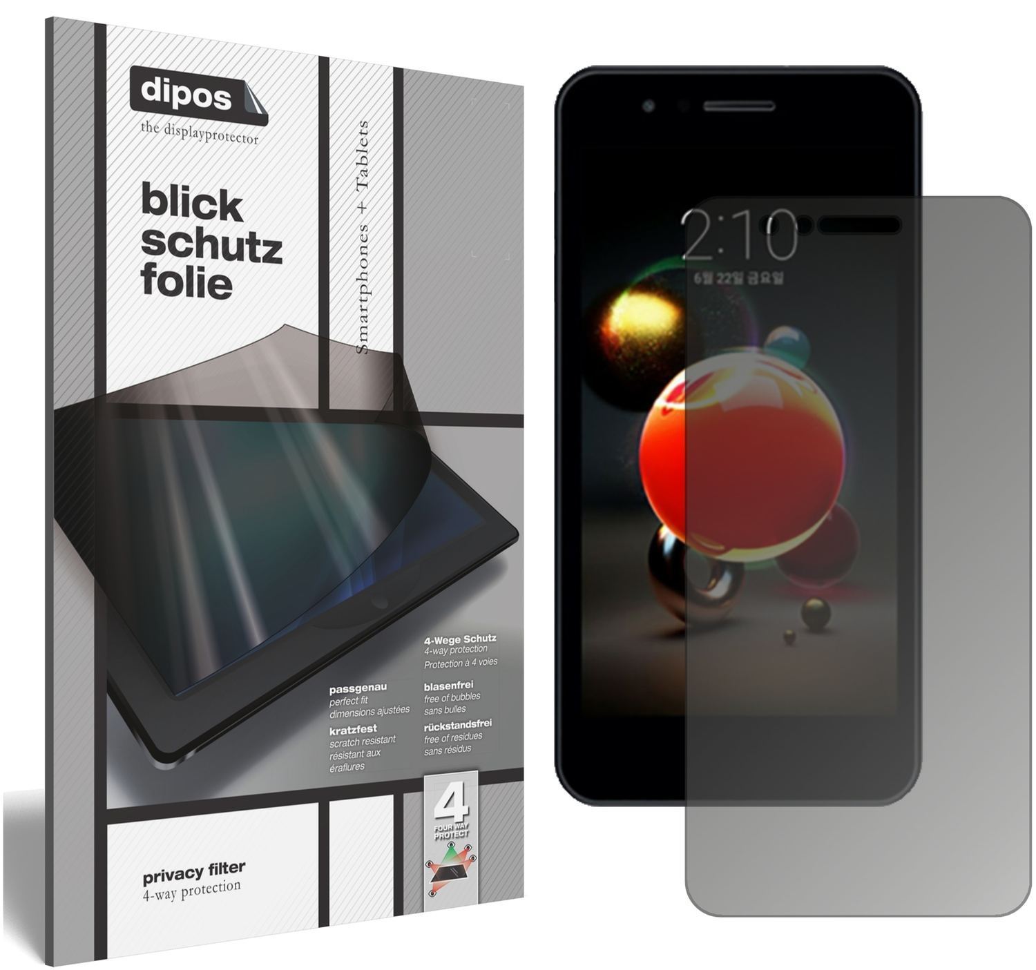 Blickschutzfolie für LG X2 2018 matt Schutzfolie P (1)