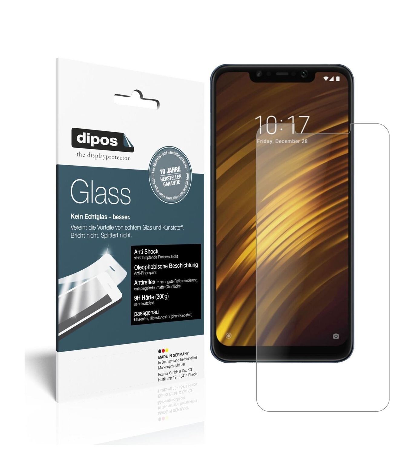 1x 9H Schutzfolie matt für Xiaomi Pocophone F1 Pan (2)