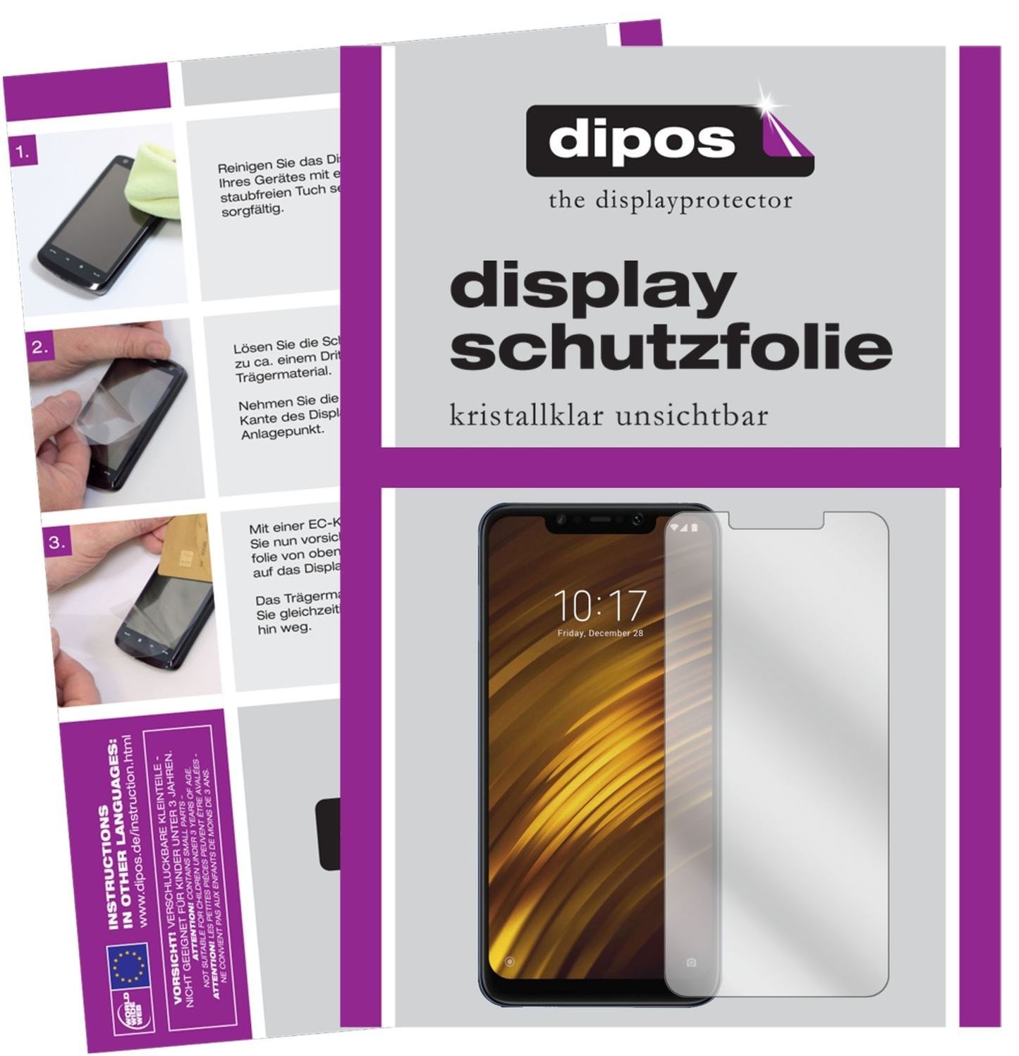 2x Schutzfolie klar für Xiaomi Pocophone F1 Displa (1)