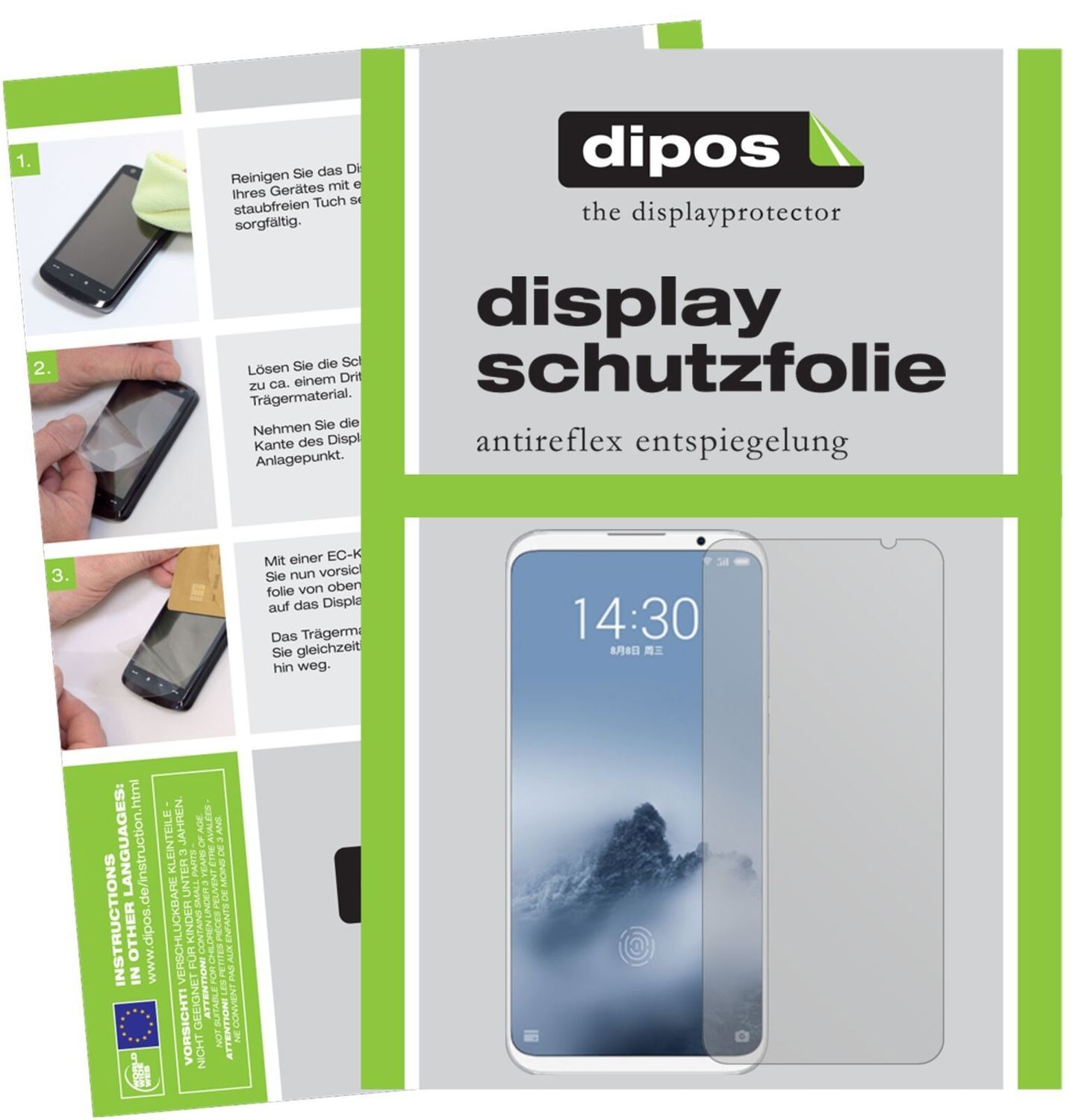 5x Schutzfolie matt für Meizu 16 Display-Schutzfol (2)