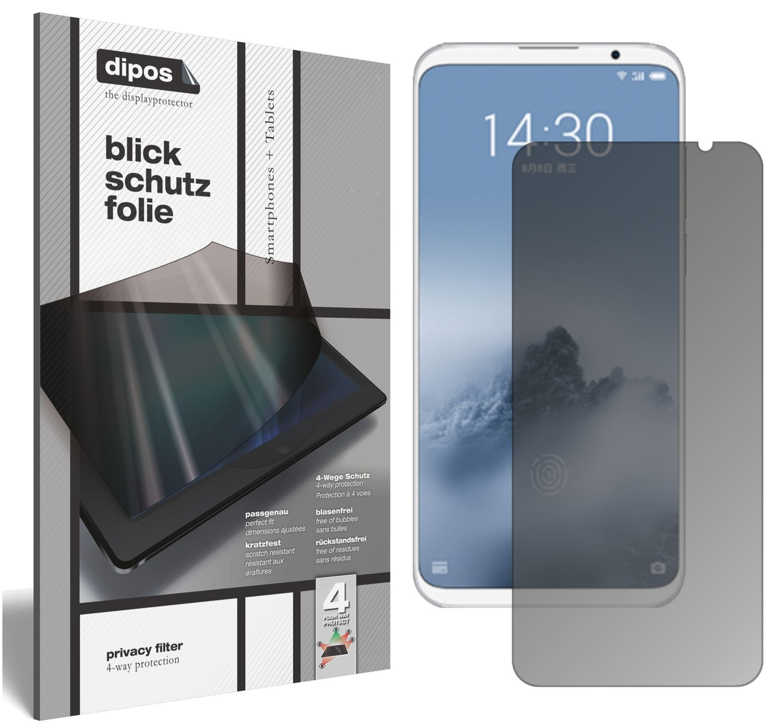 Blickschutzfolie für Meizu 16 matt Schutzfolie Pri (1)