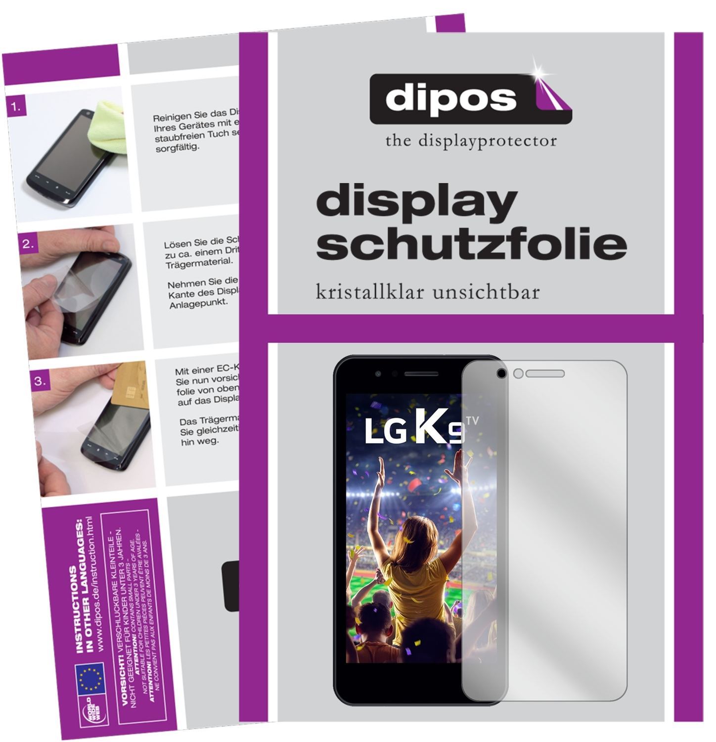 2x Schutzfolie klar für LG K9 Display-Schutzfolie (1)