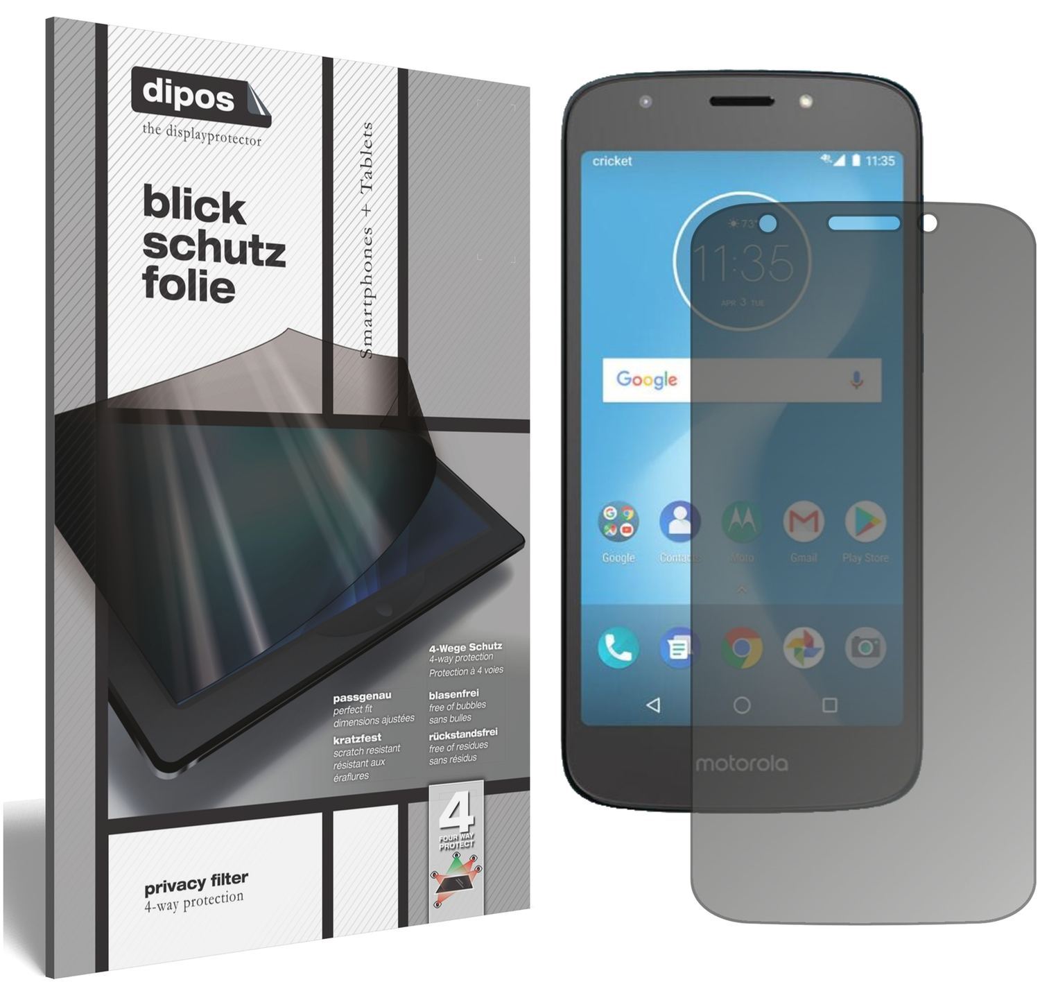 Blickschutzfolie für Motorola Moto E5 Cruise matt  (1)