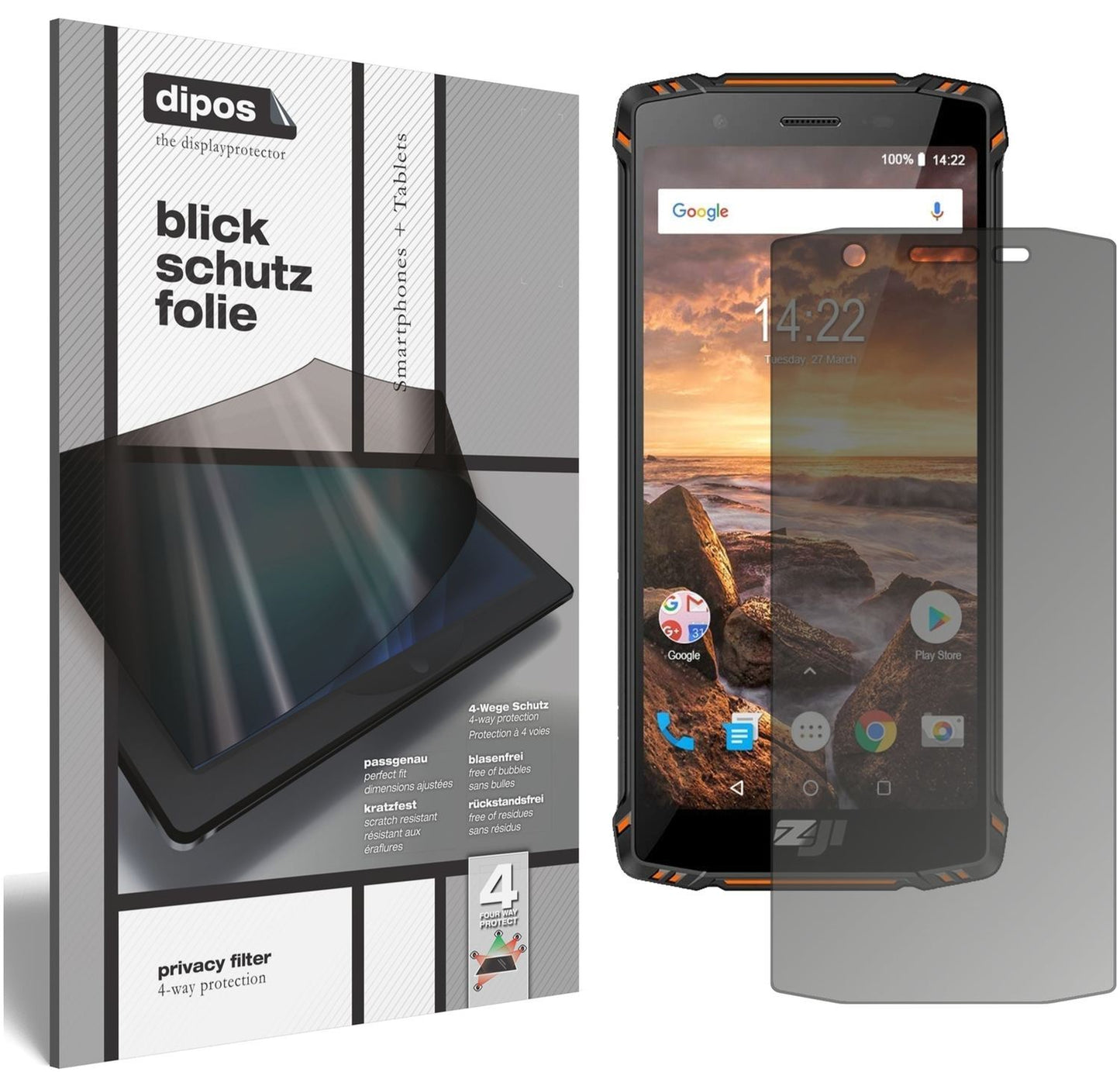 Blickschutzfolie für HomTom ZOJI Z9 matt Schutzfol (1)