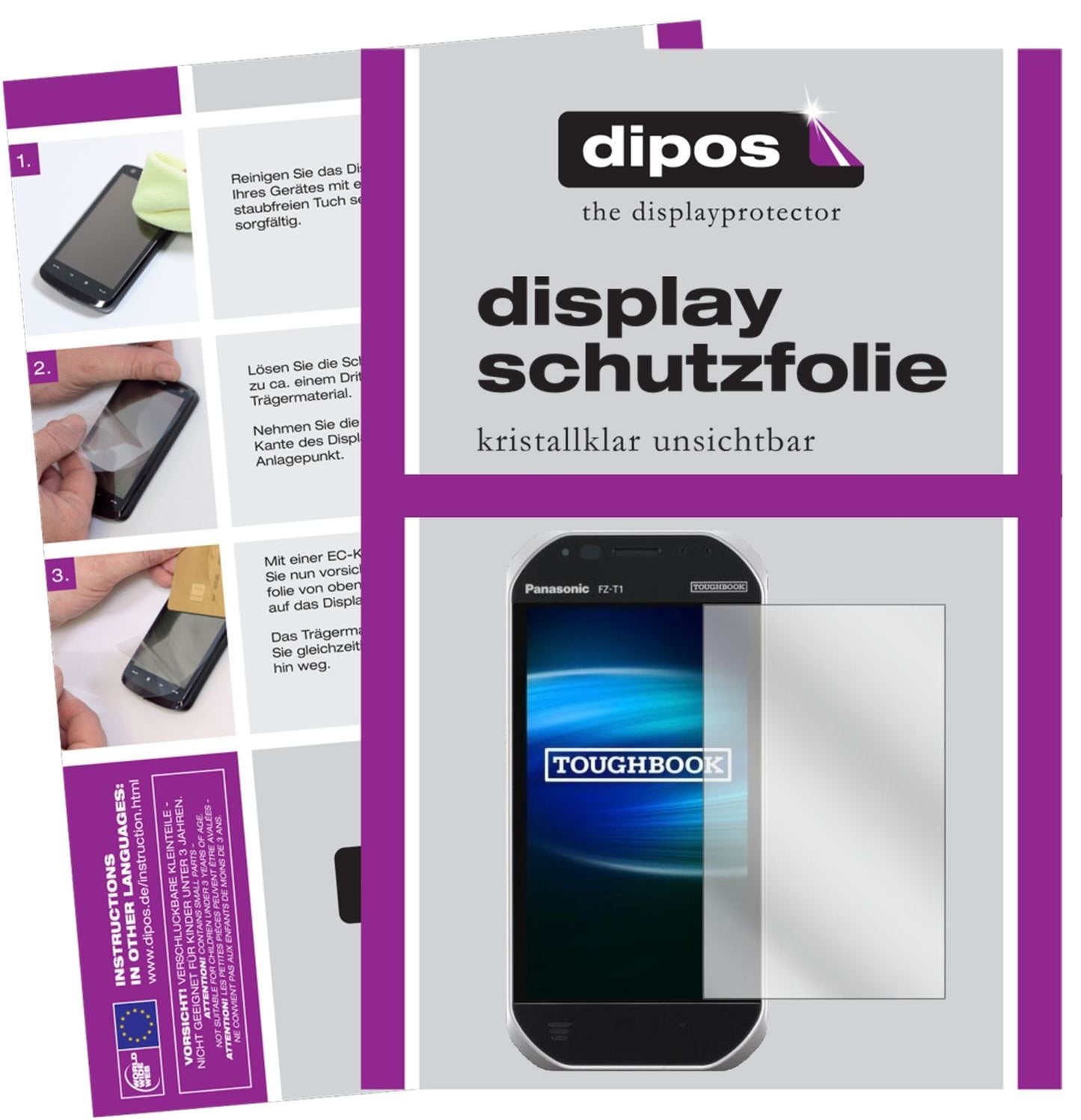2x Schutzfolie klar für Panasonic Toughbook FZ-T1  (1)