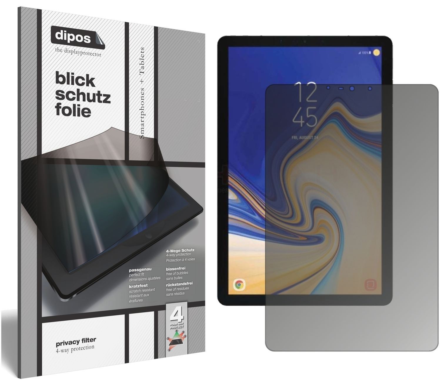 Blickschutzfolie für Samsung Galaxy Tab S4 matt Sc (1)