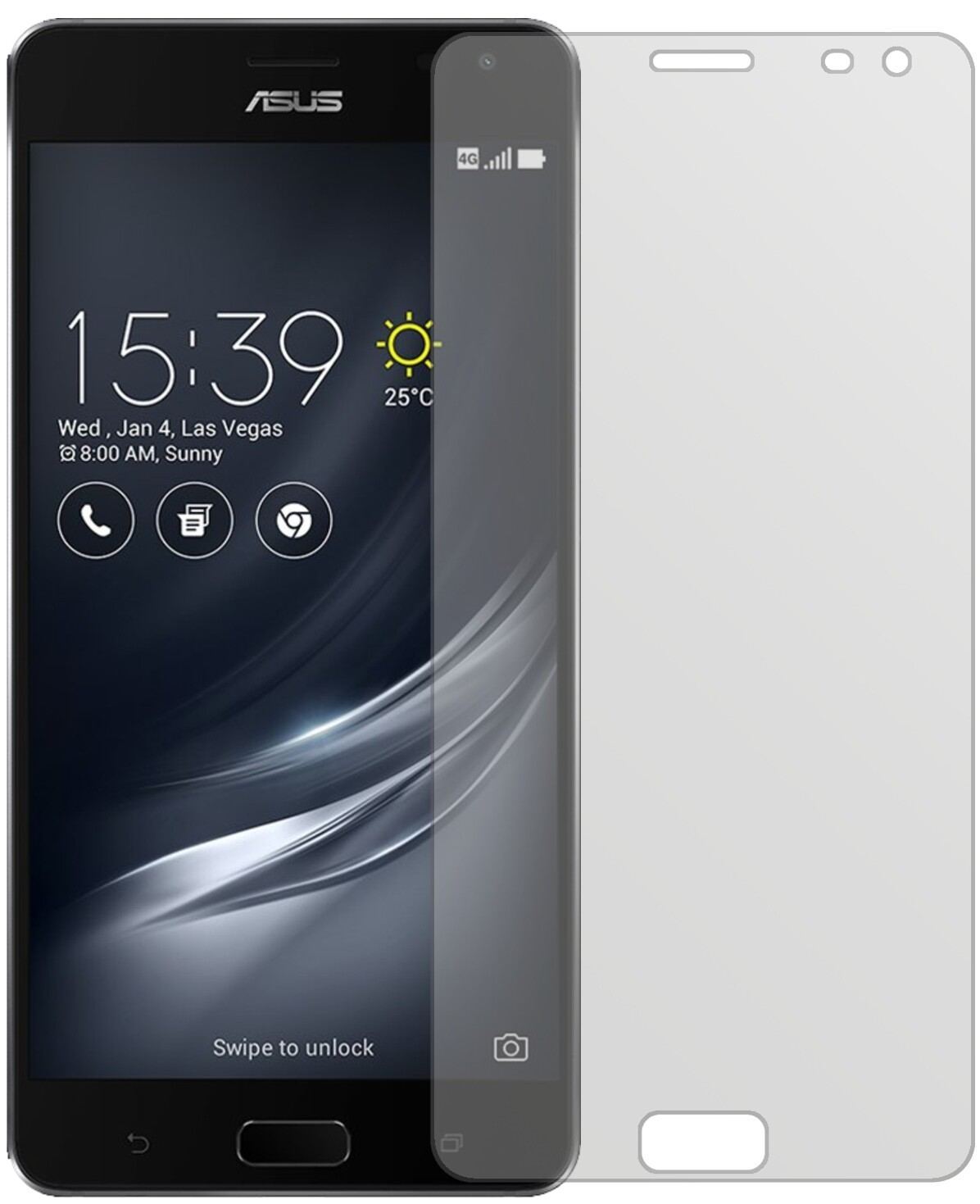 2x Schutzfolie matt für ASUS ZenFone Ares ZS572KL  (2)