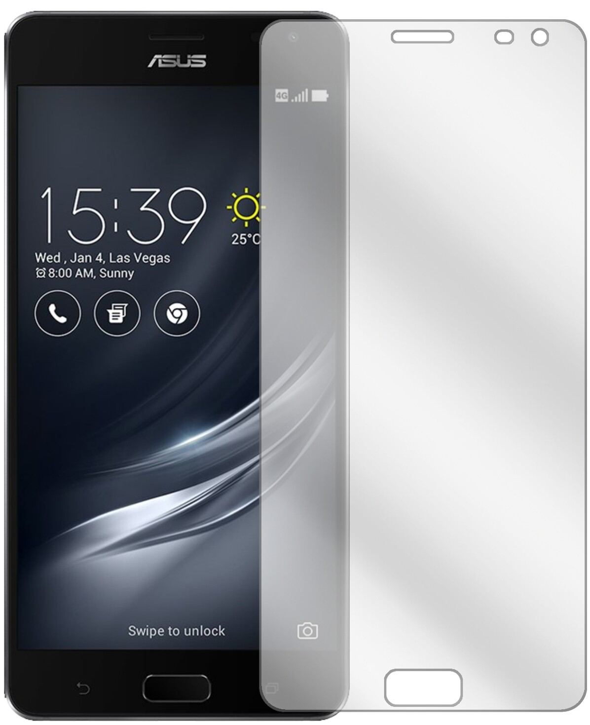 2x Schutzfolie klar für ASUS ZenFone Ares ZS572KL  (2)