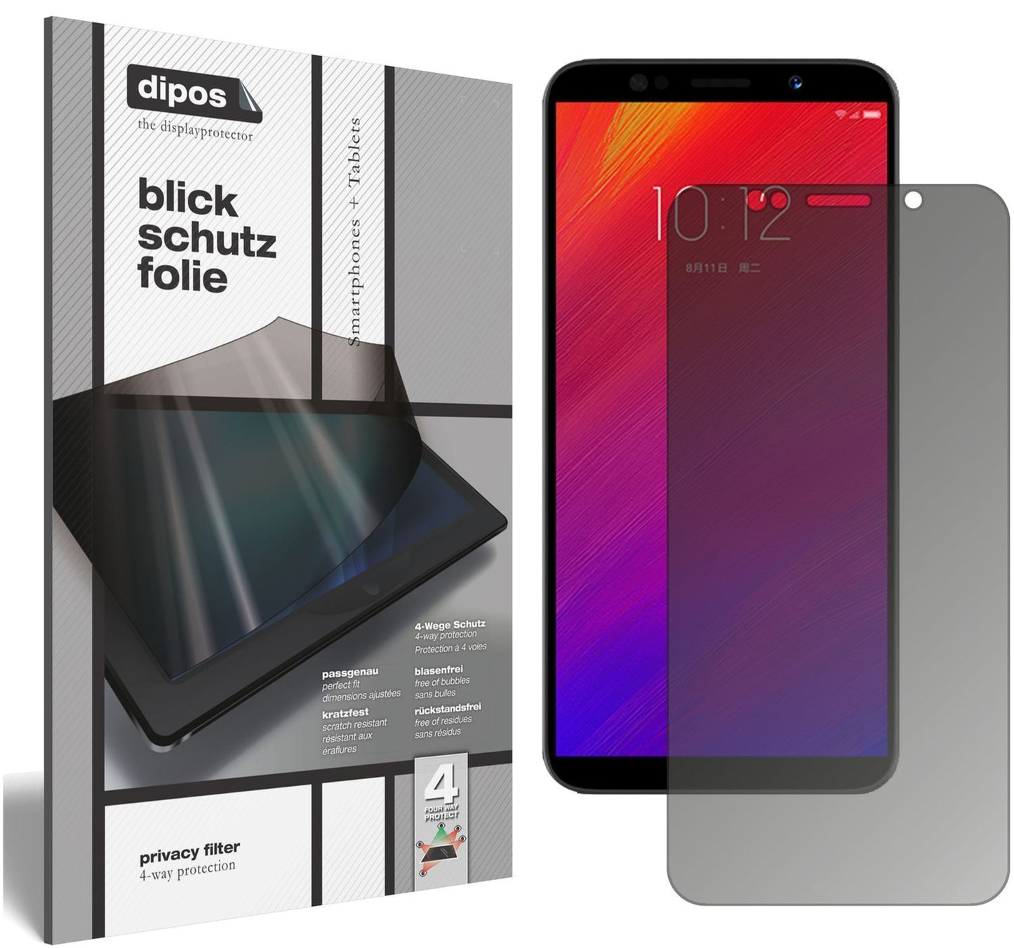 Blickschutzfolie für Lenovo A5 matt Schutzfolie Pr (1)