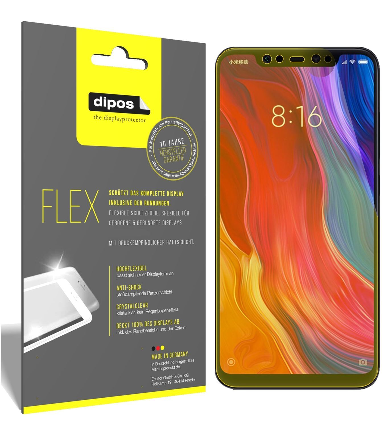 3x 3D Full Cover Schutzfolie für Xiaomi Mi 8 (1)
