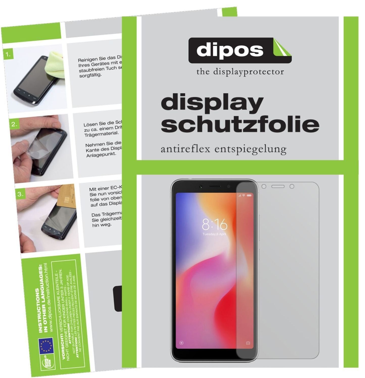 1x Schutzfolie matt für Xiaomi Redmi 6A Display-Sc (2)