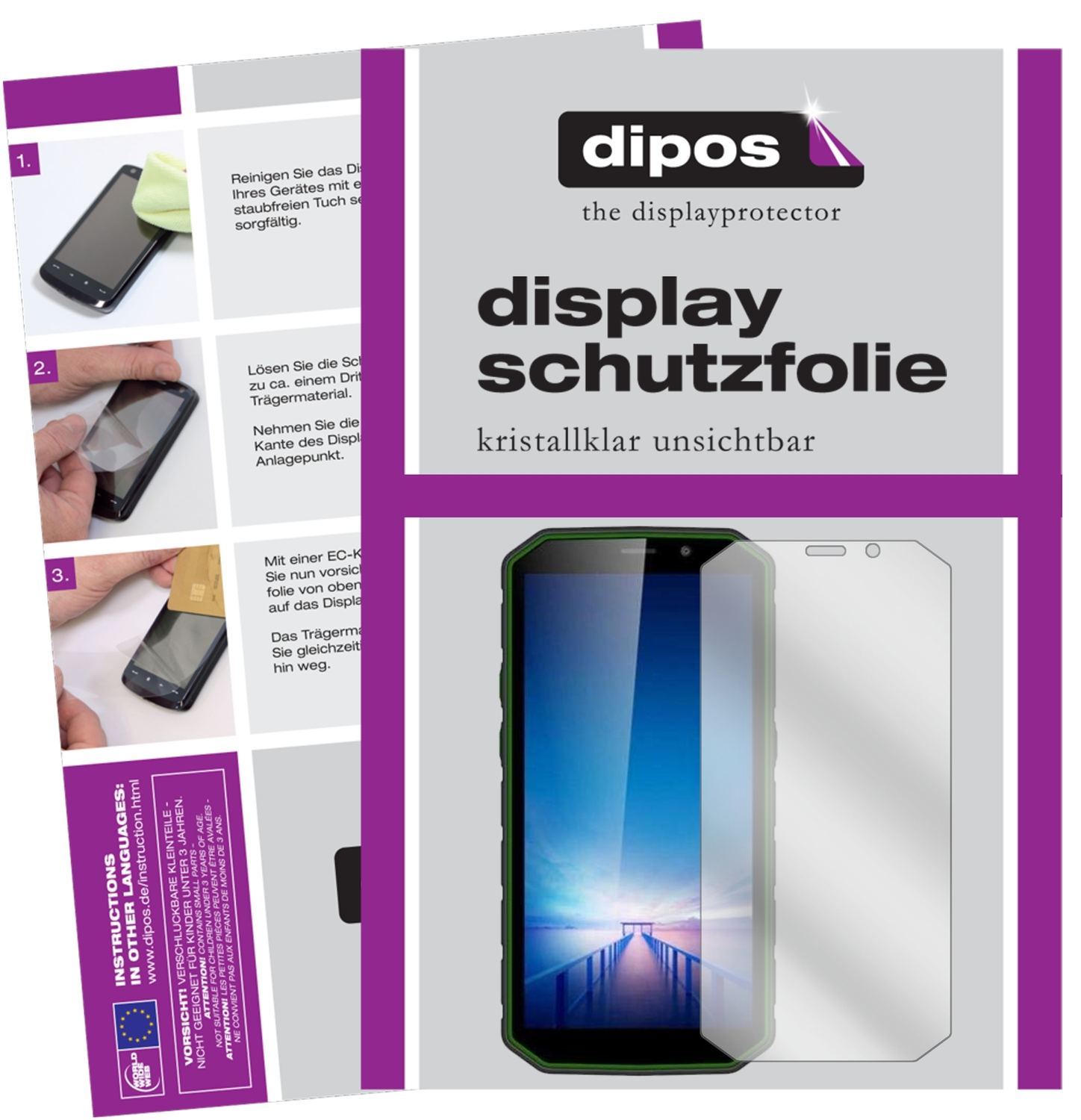2x Schutzfolie klar für Guophone XP9800 Display-Sc (1)