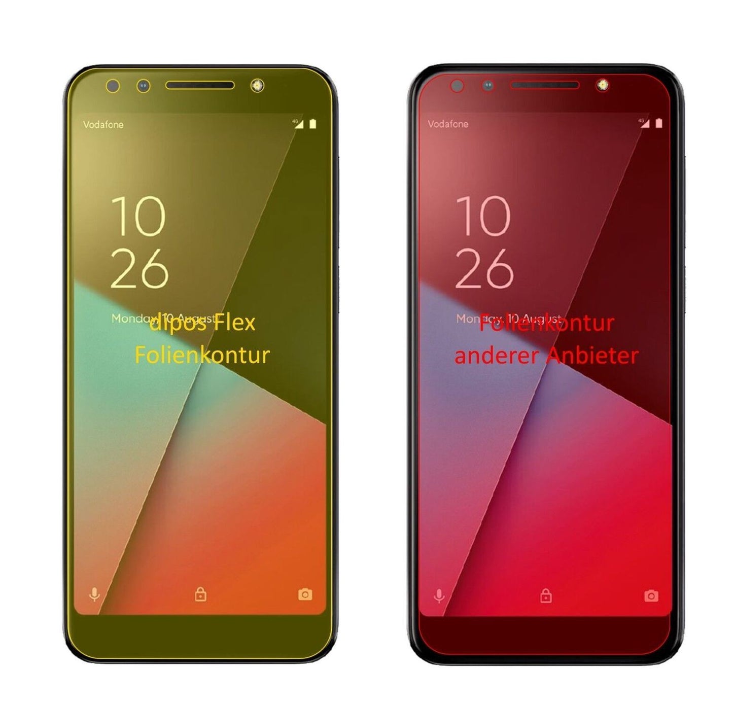 2x 3D Full Cover Schutzfolie für Vodafone Smart N9 (1)