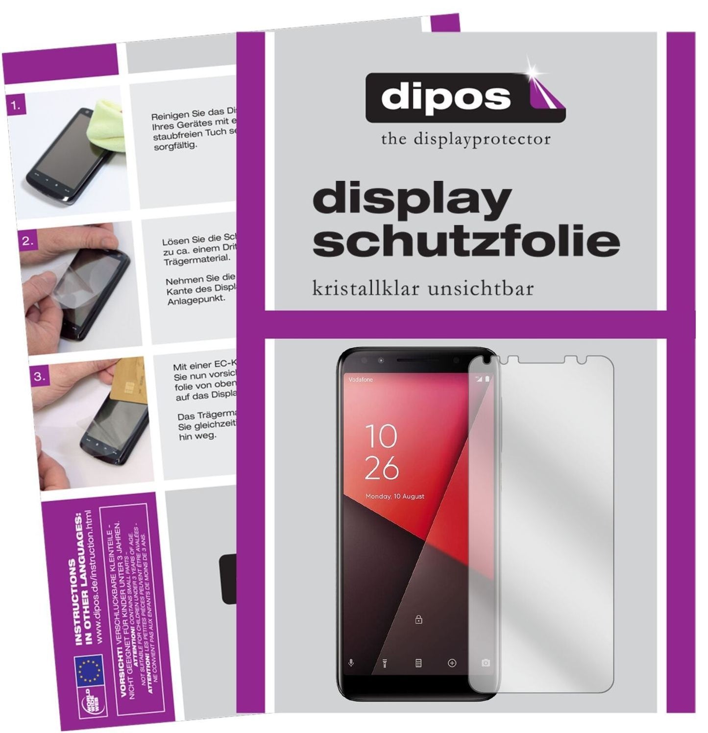5x Schutzfolie klar für Vodafone Smart N9 Display- (2)