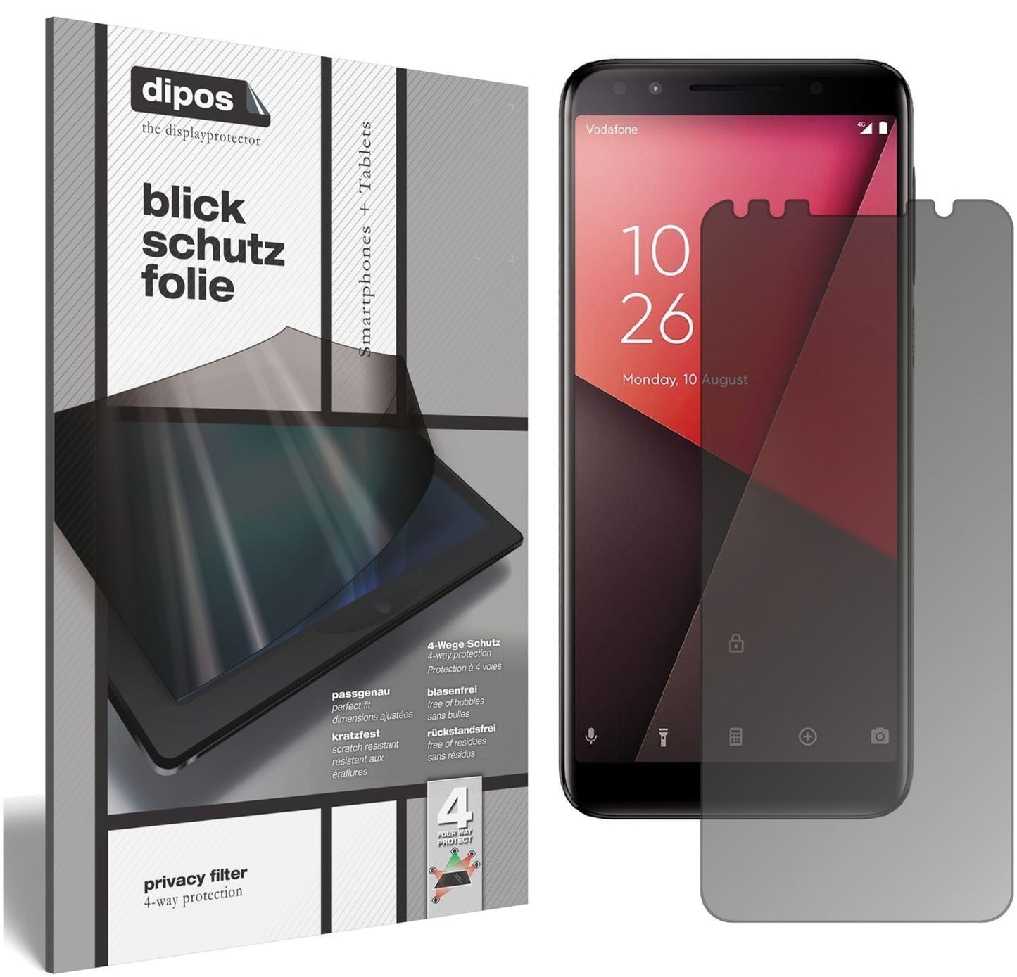 Blickschutzfolie für Vodafone Smart N9 matt Schutz (1)