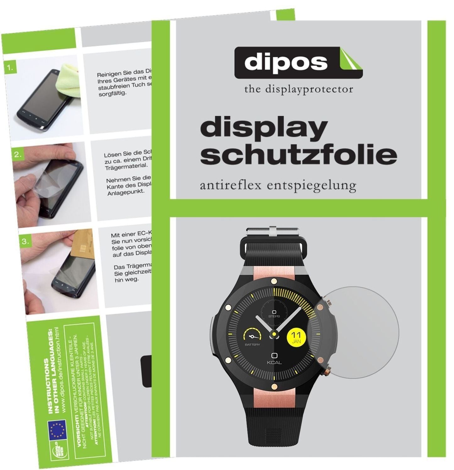5x Schutzfolie matt für Docooler H2 Smartwatch Dis (2)