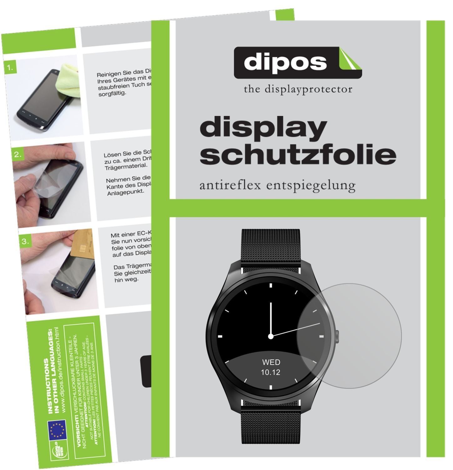 6x Schutzfolie matt für DIGGRO DI03 Smartwatch Dis (1)