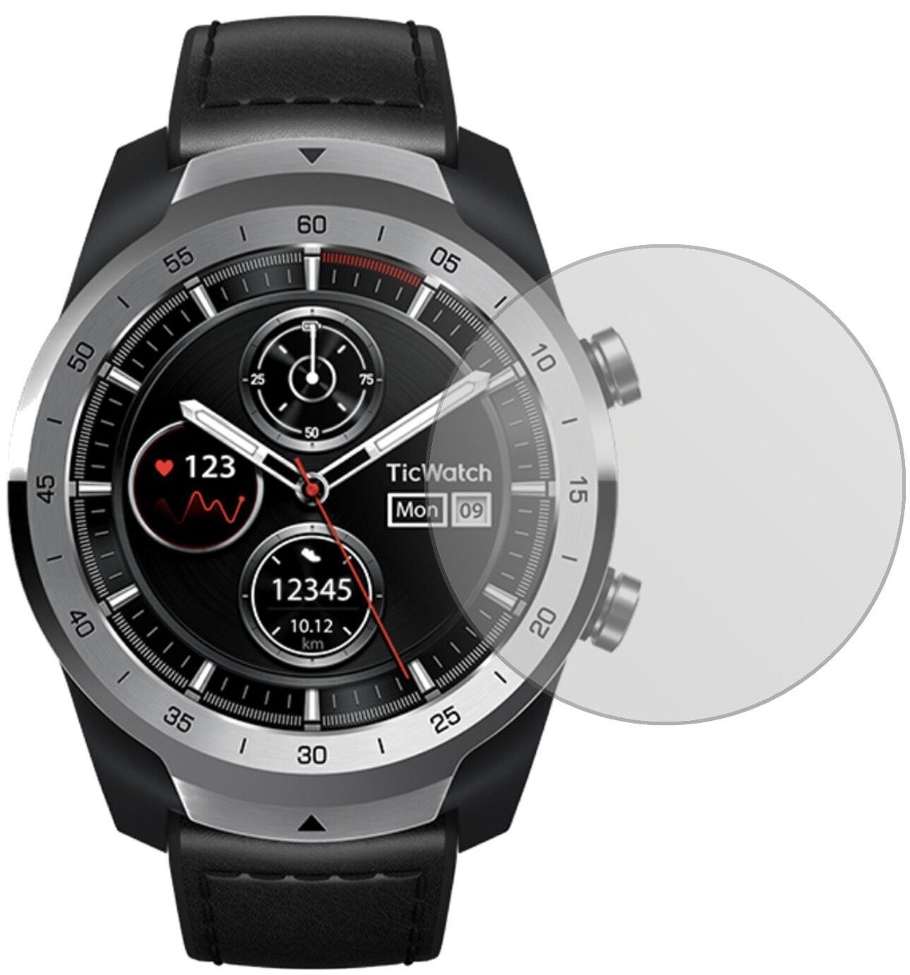 5x Schutzfolie matt für Ticwatch Pro Smartwatch Di (1)