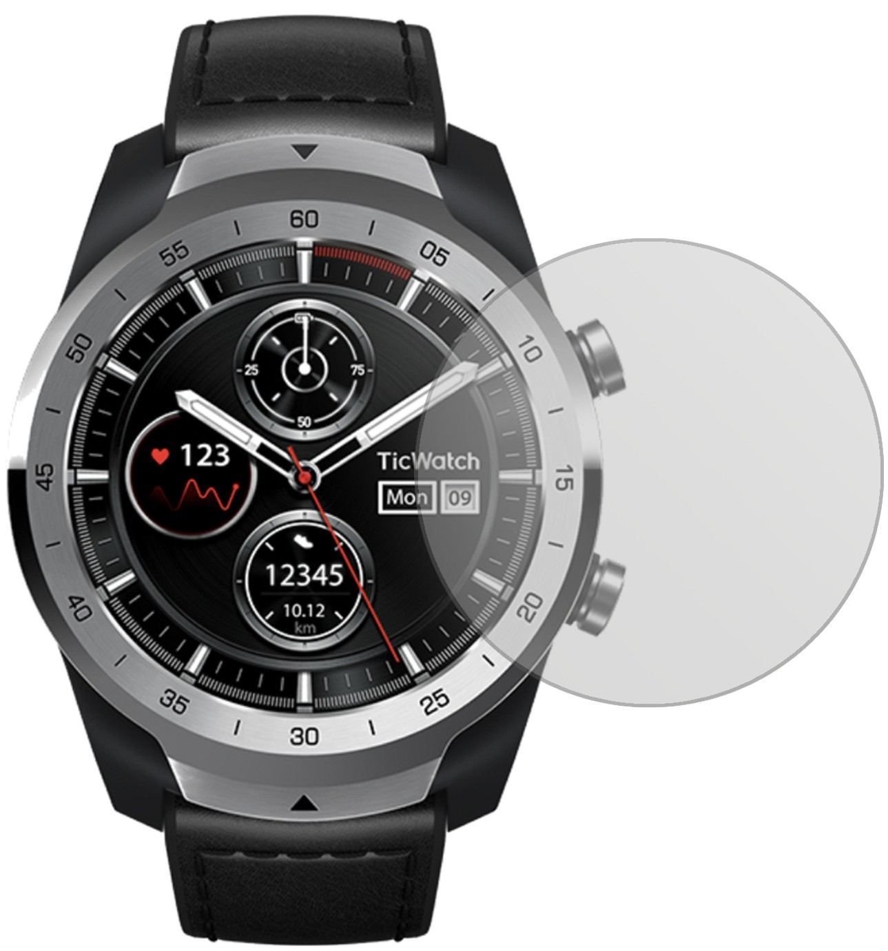 6x Schutzfolie matt für Ticwatch Pro Smartwatch Di (2)