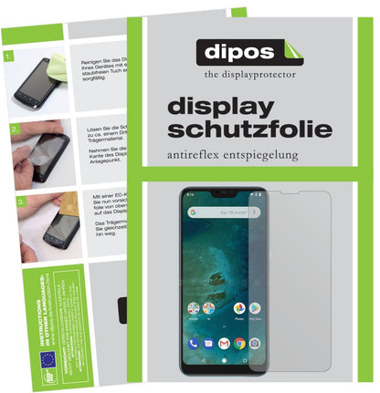 2x Schutzfolie matt für Xiaomi Mi A2 Lite Display- (1)