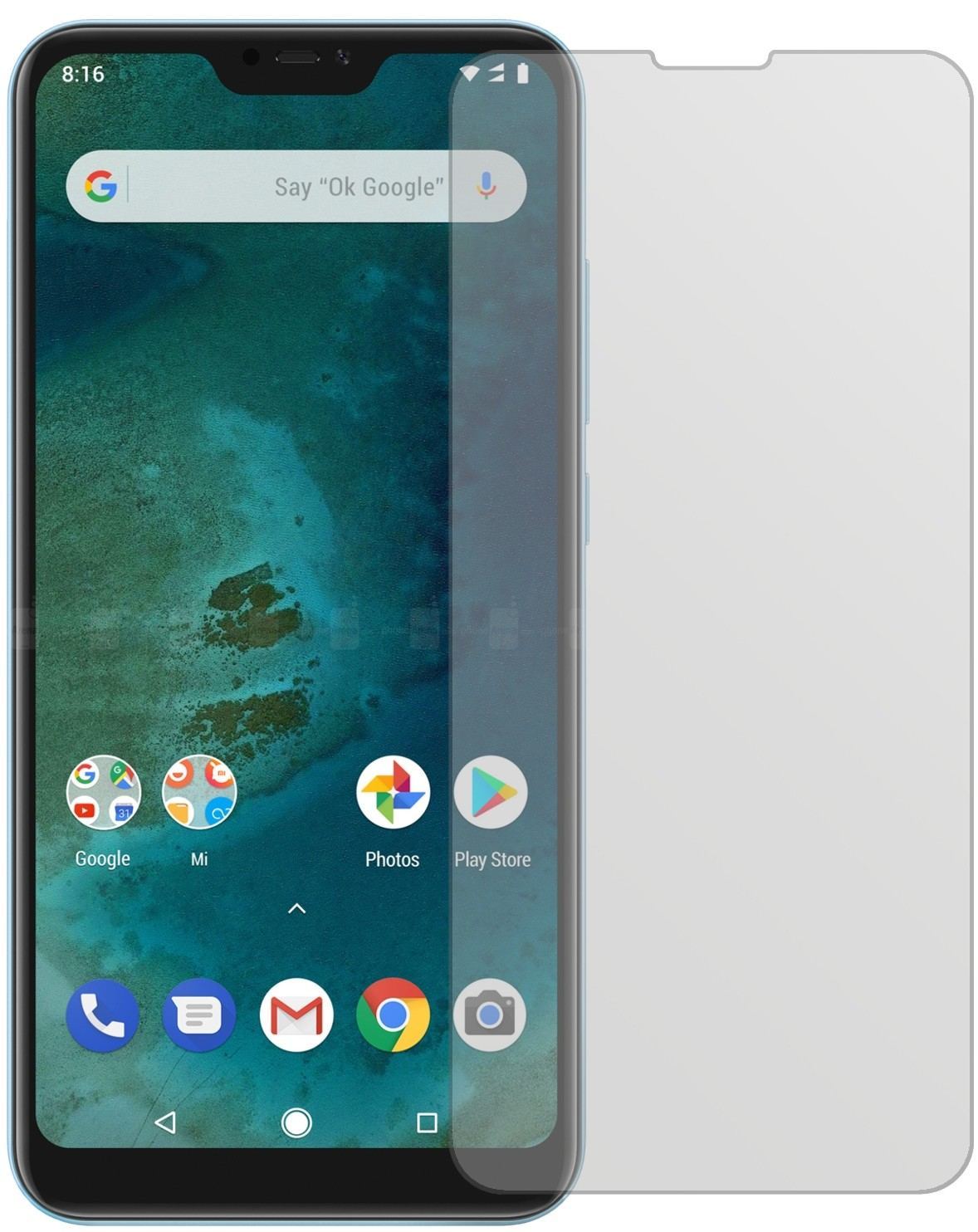 2x Schutzfolie matt für Xiaomi Mi A2 Lite Display- (2)