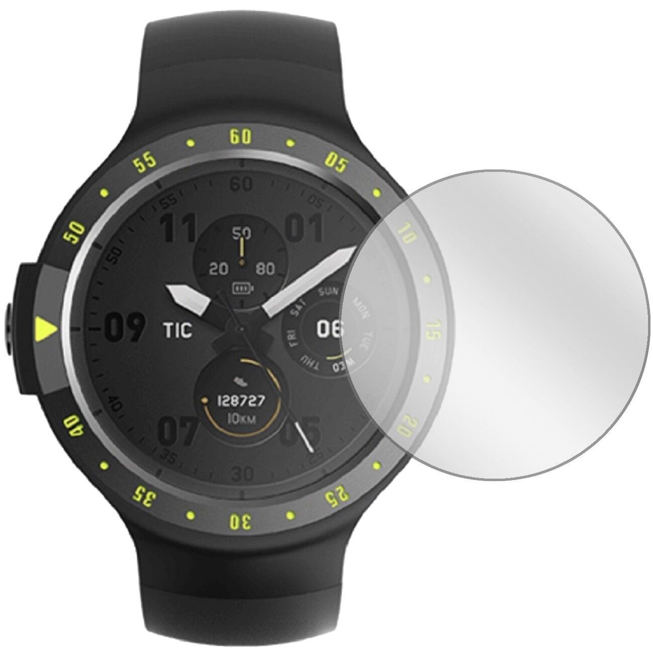 5x Schutzfolie klar für Ticwatch S Smartwatch Disp (1)