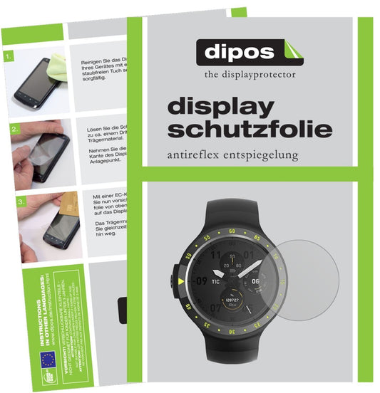 6x Schutzfolie matt für Ticwatch S Smartwatch Disp (1)