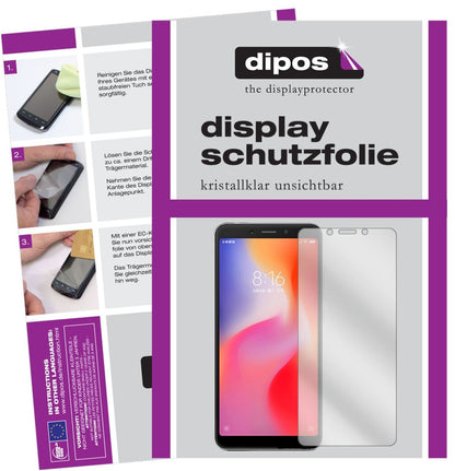 5x Schutzfolie klar für Xiaomi Redmi 6 Display-Sch (2)