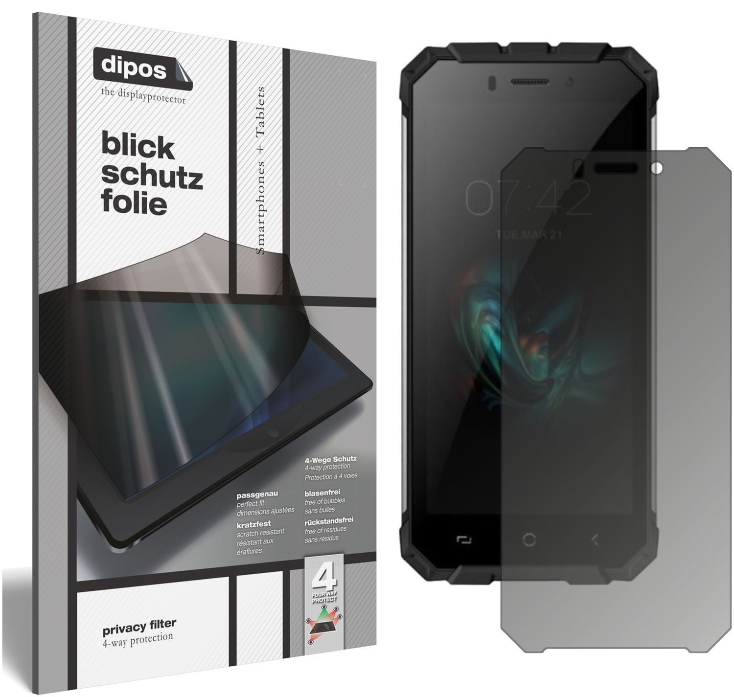 Blickschutzfolie für Ulefone Armor X matt Schutzfo (1)