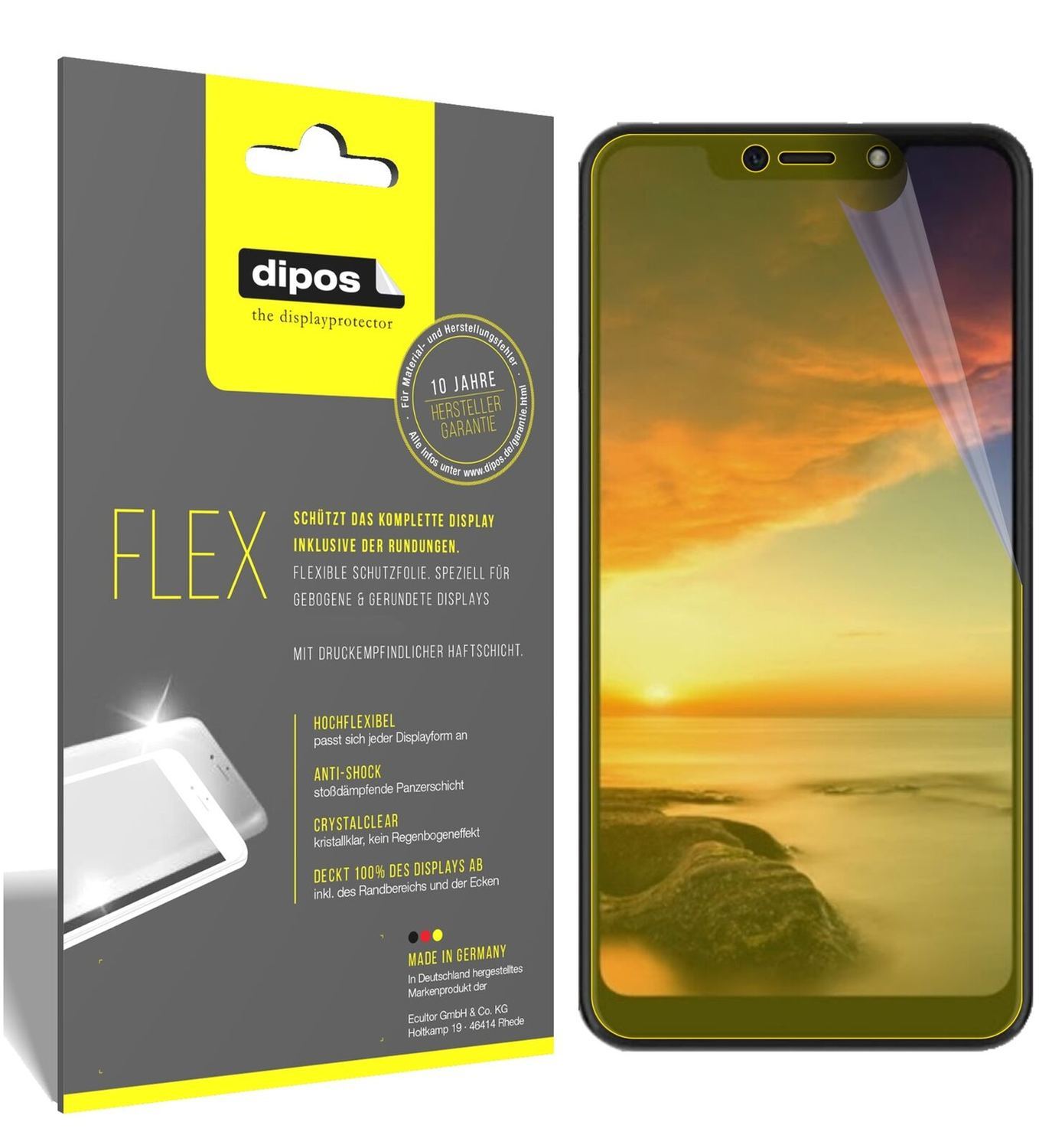 2x 3D Full Cover Schutzfolie für Hisense H18 (2)